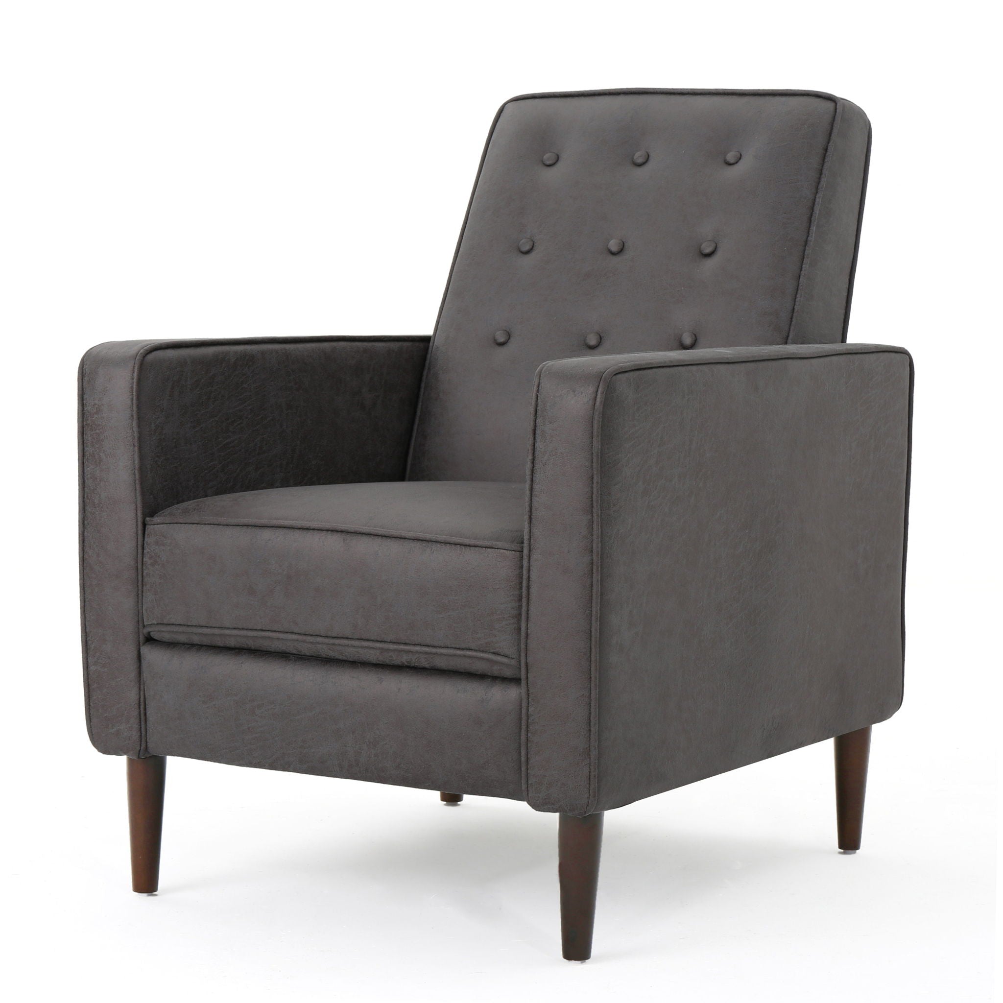 Macedonia - Button Tufted Fabric Recliner - Slate