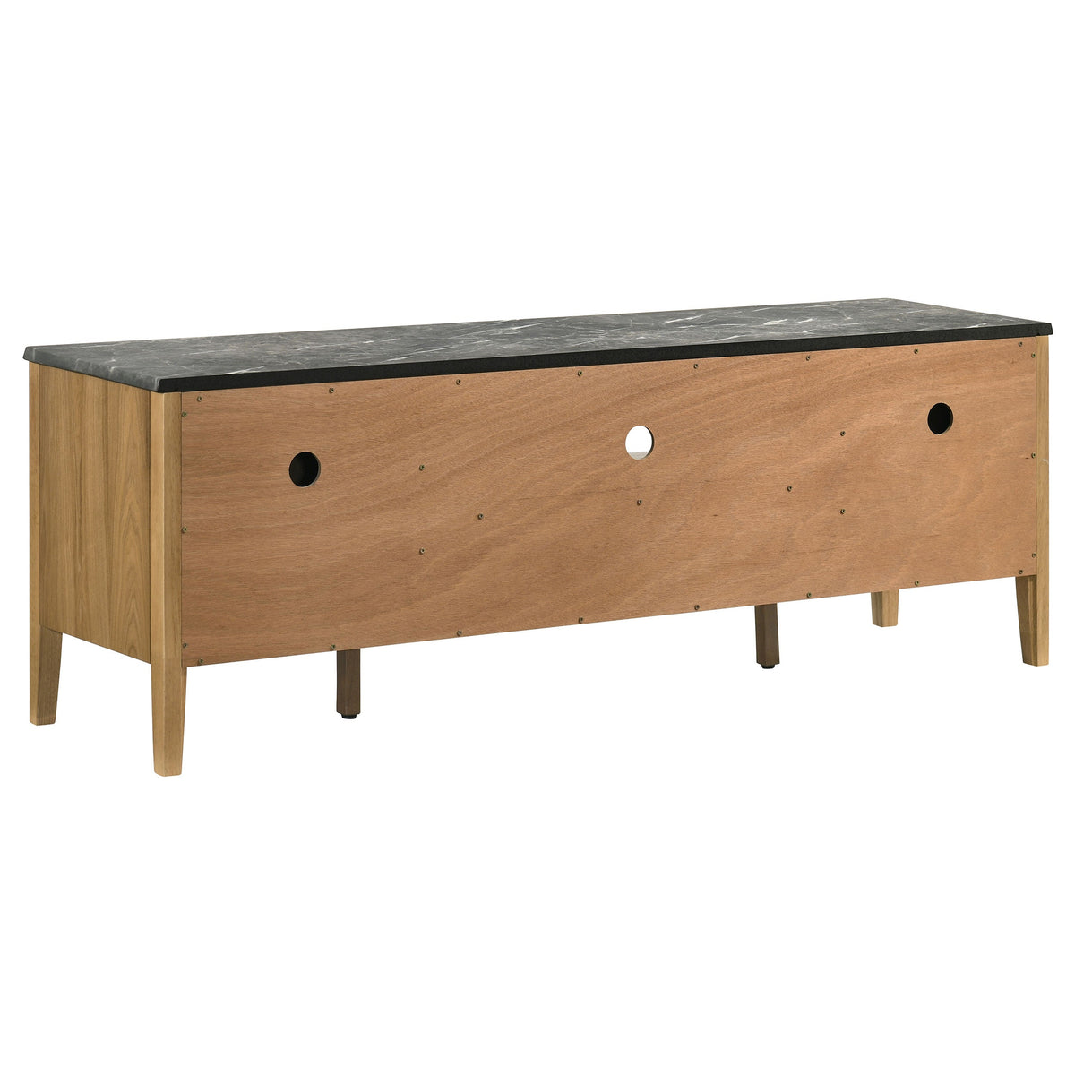 Bradley 63-inch 2-Door SmartTop™ TV Stand Grey and Natural