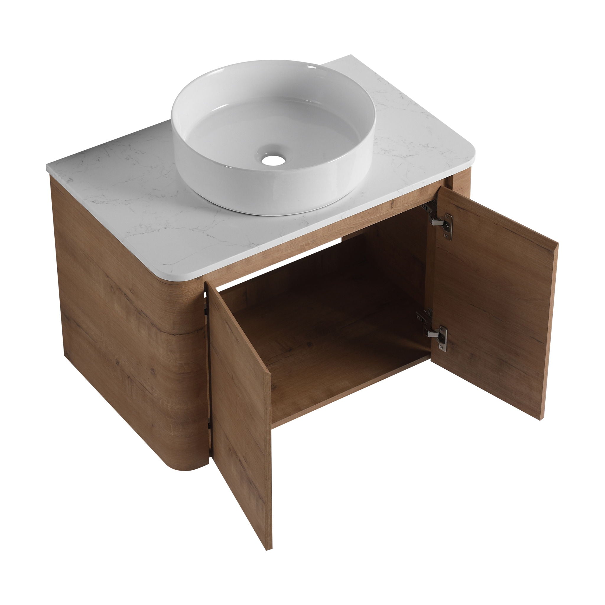 Wall Mounted Bathroom Vanity & Art Sink & 1 Soft Close Door
