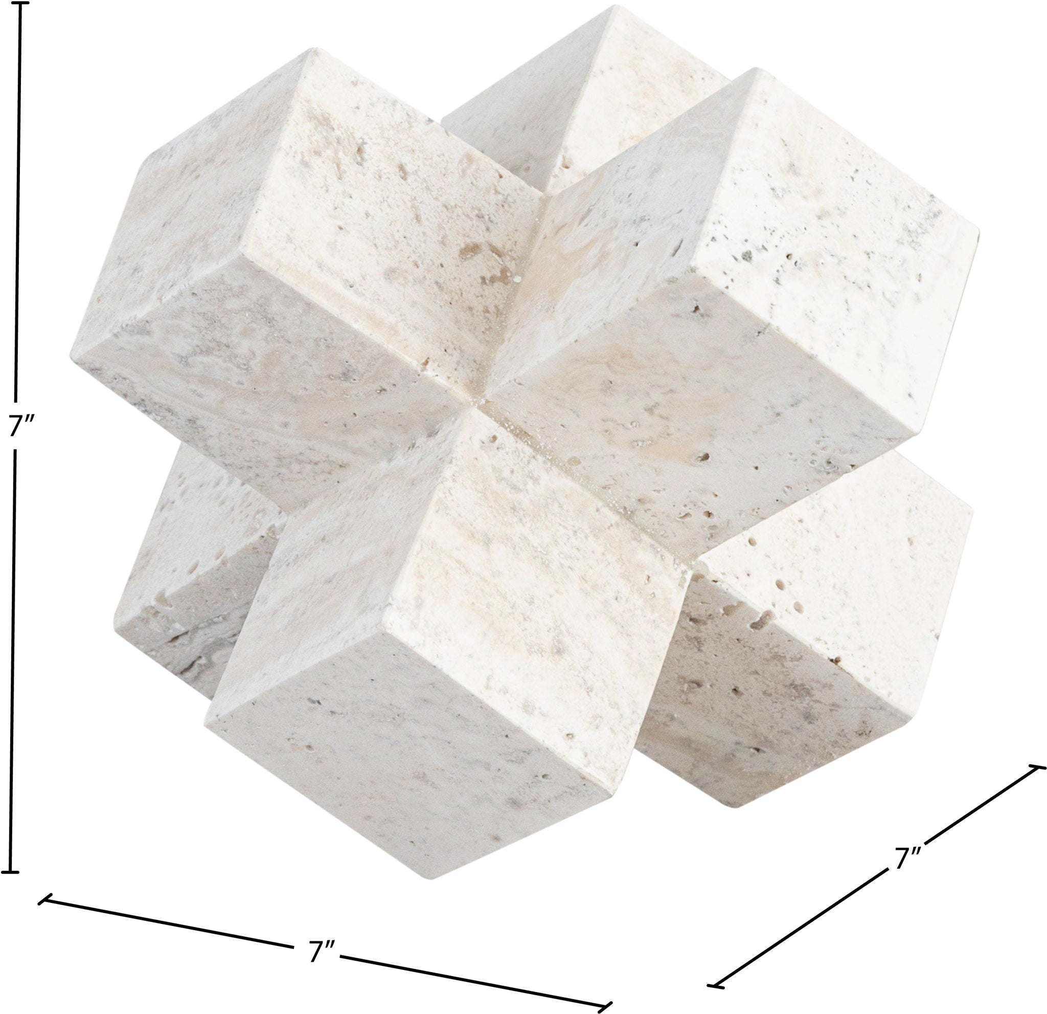 Jack - Travertine Decorative Object - Natural