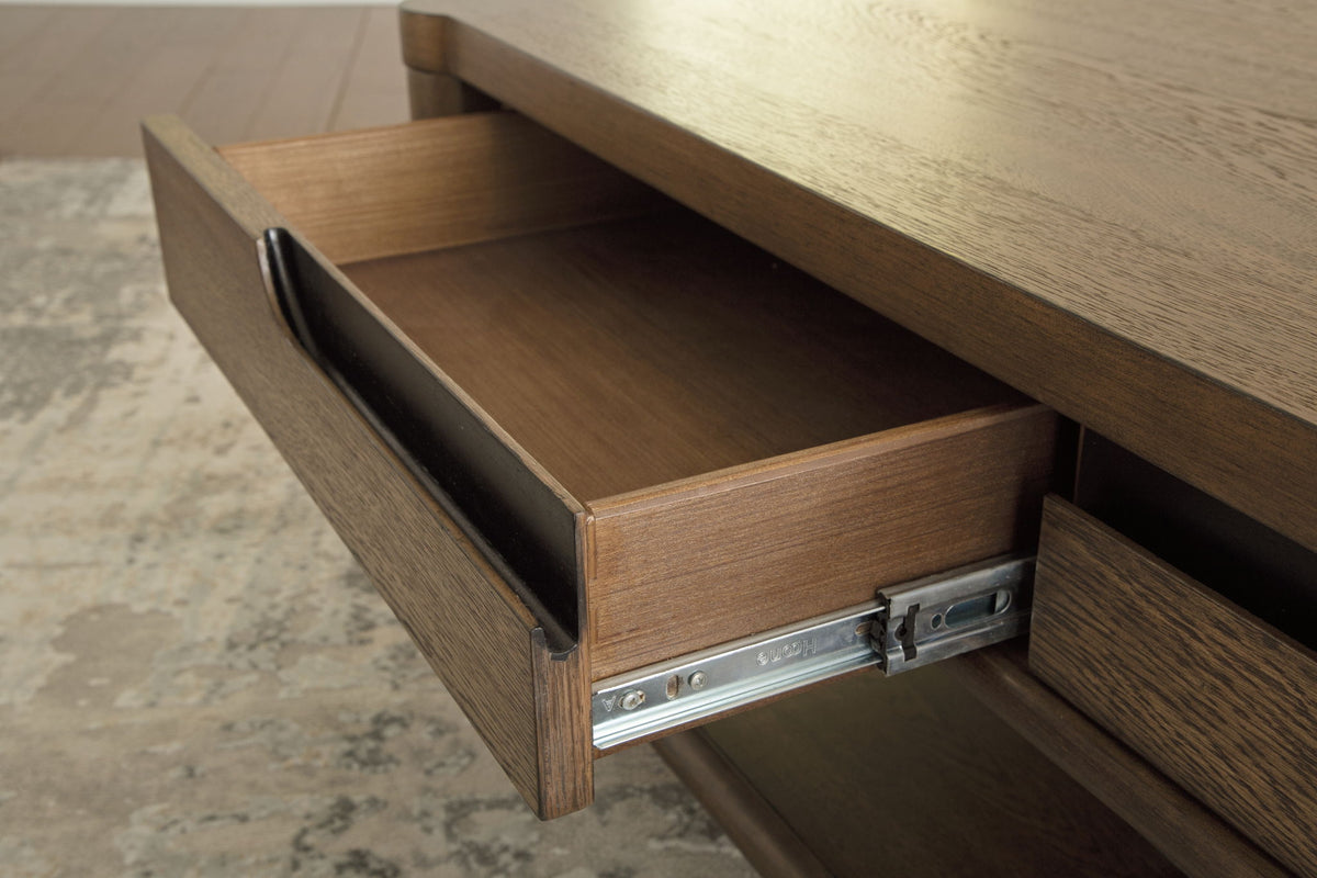 Roanhowe - Rectangular Cocktail Table - Brown