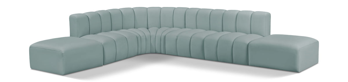 Arc - Faux Leather 7 Piece Corner Modular Sofa
