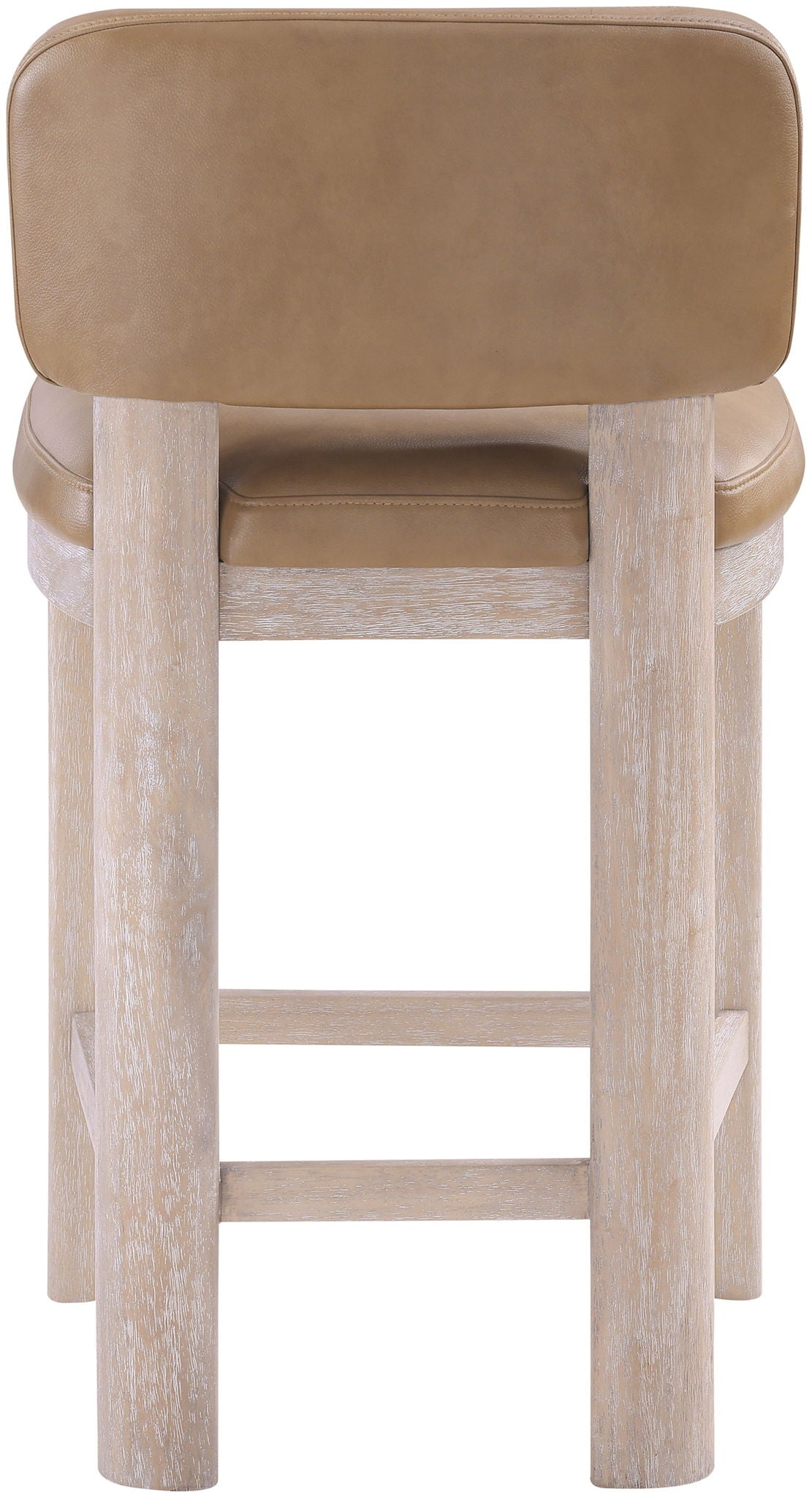 Paloma - Vegan Leather Upholstered Counter Stool (Set of 2) - Tan / Rich Natural