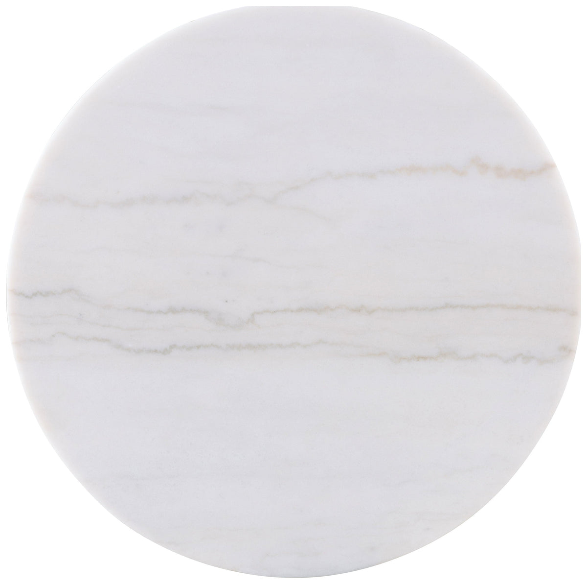 Jason Round White Marble Top Coffee Table Greige
