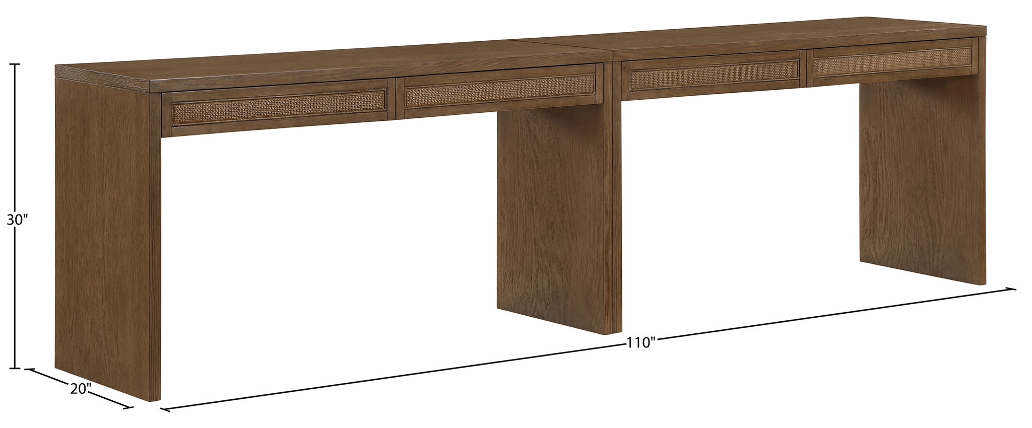Avro - Solid Wood And Oak Veneer Desk
