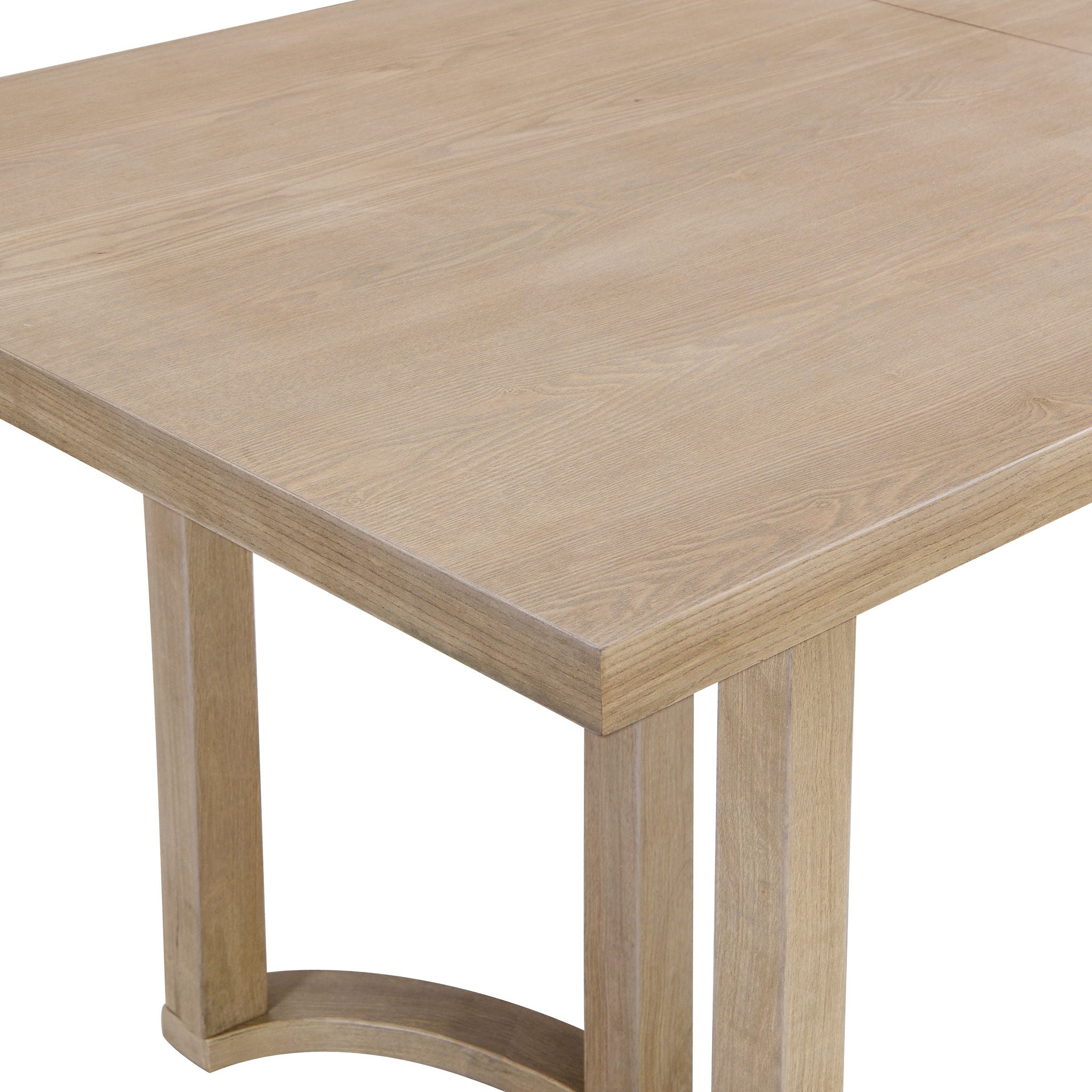 Contemporary 69 Inches Dining Table With U Shaped Trestle Base - Light Ash