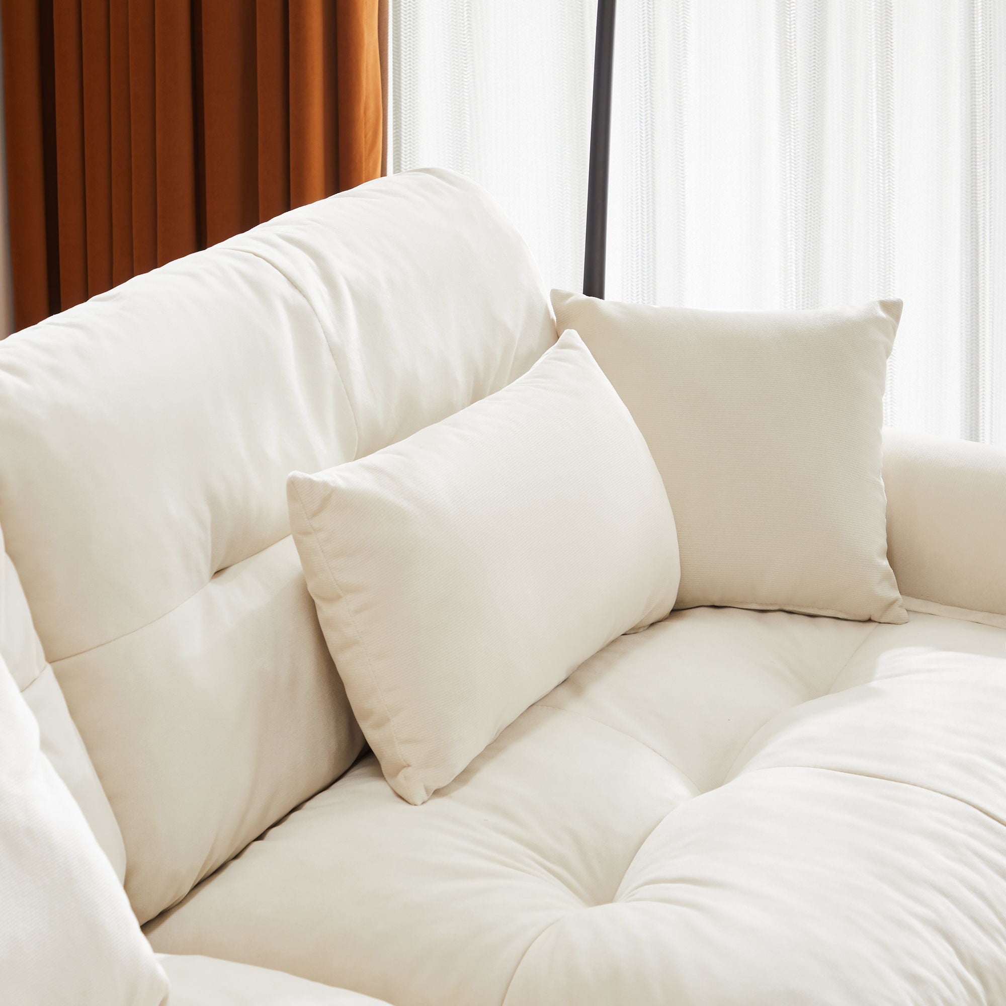 Super Comfort Oversized Modular Sectional Sofa With Movable Ottoman