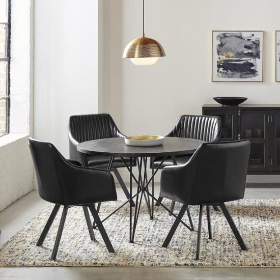 Arika Arm Chair 193372BLK