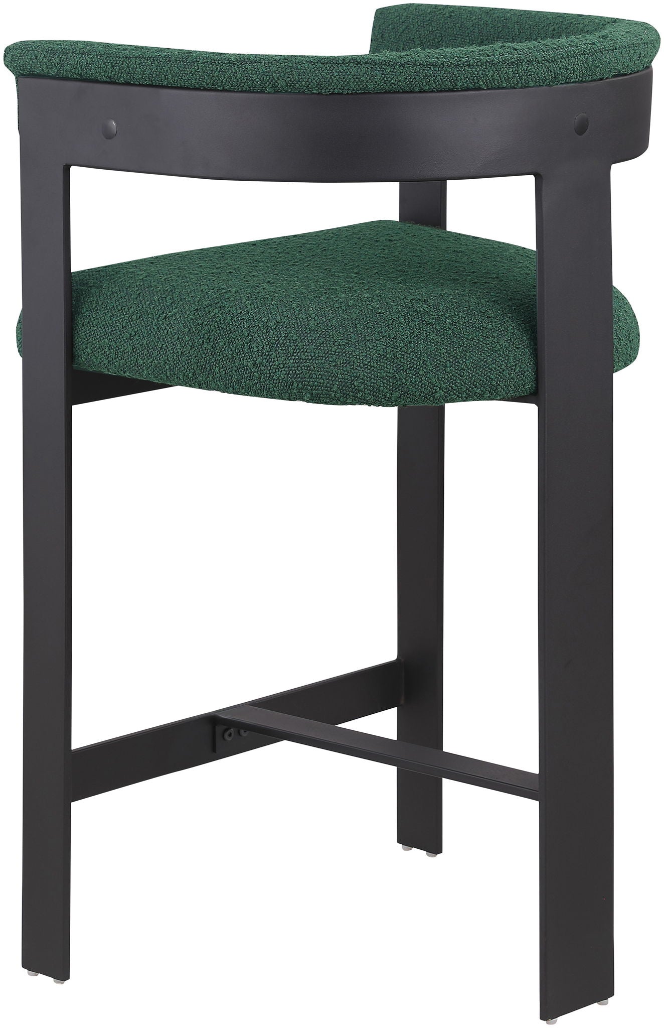 Romeo - Boucle Counter Stool With Black Base (Set of 2)