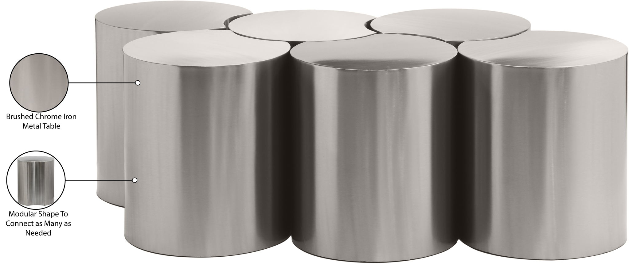 Dimple - 6 Piece Modular Coffee Table