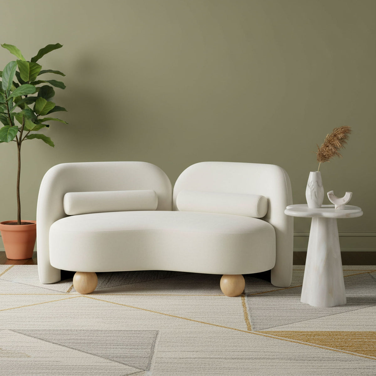 Daphne - Velvet Loveseat