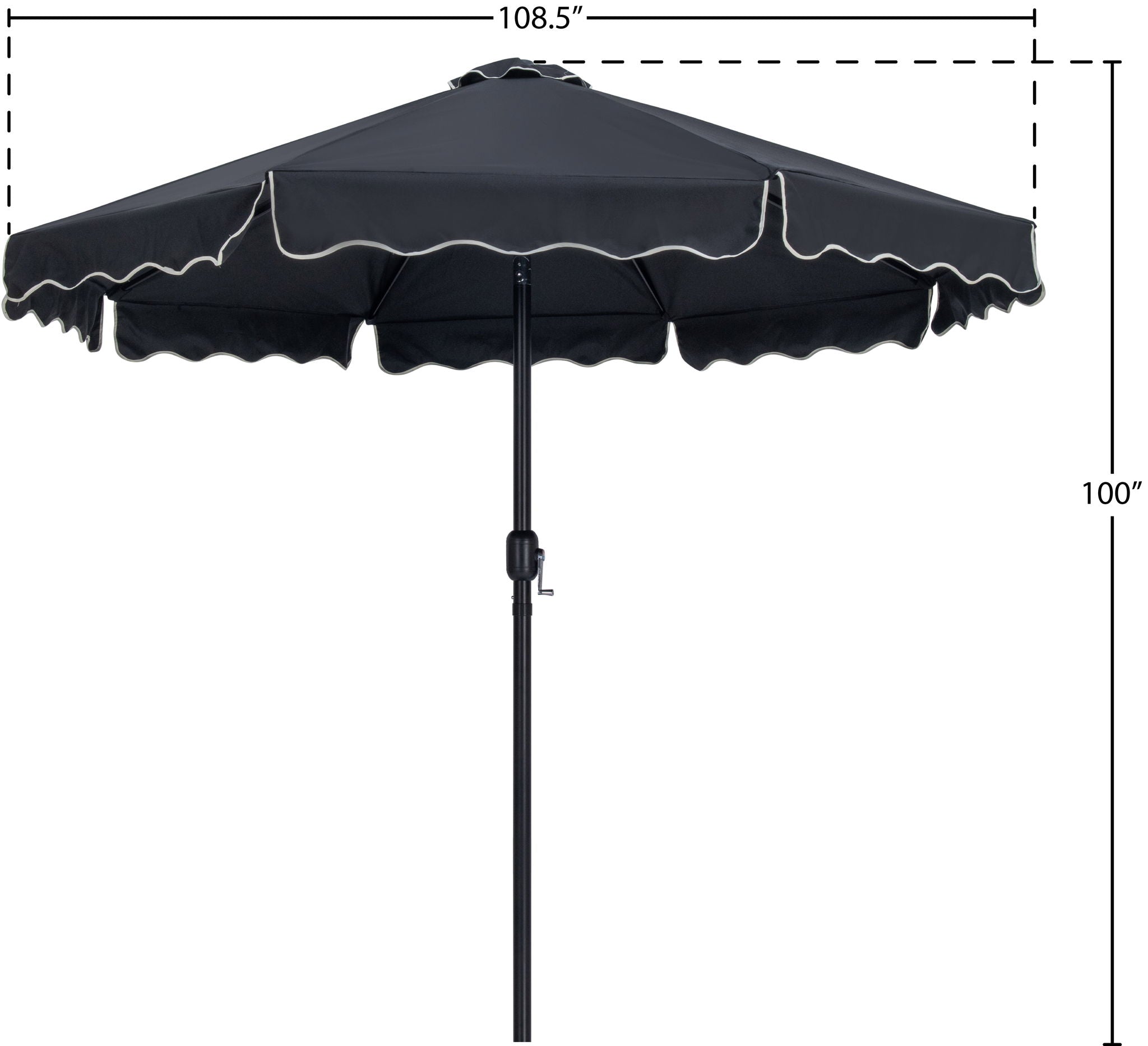 Amalfi - Patio Umbrella - Black Pole