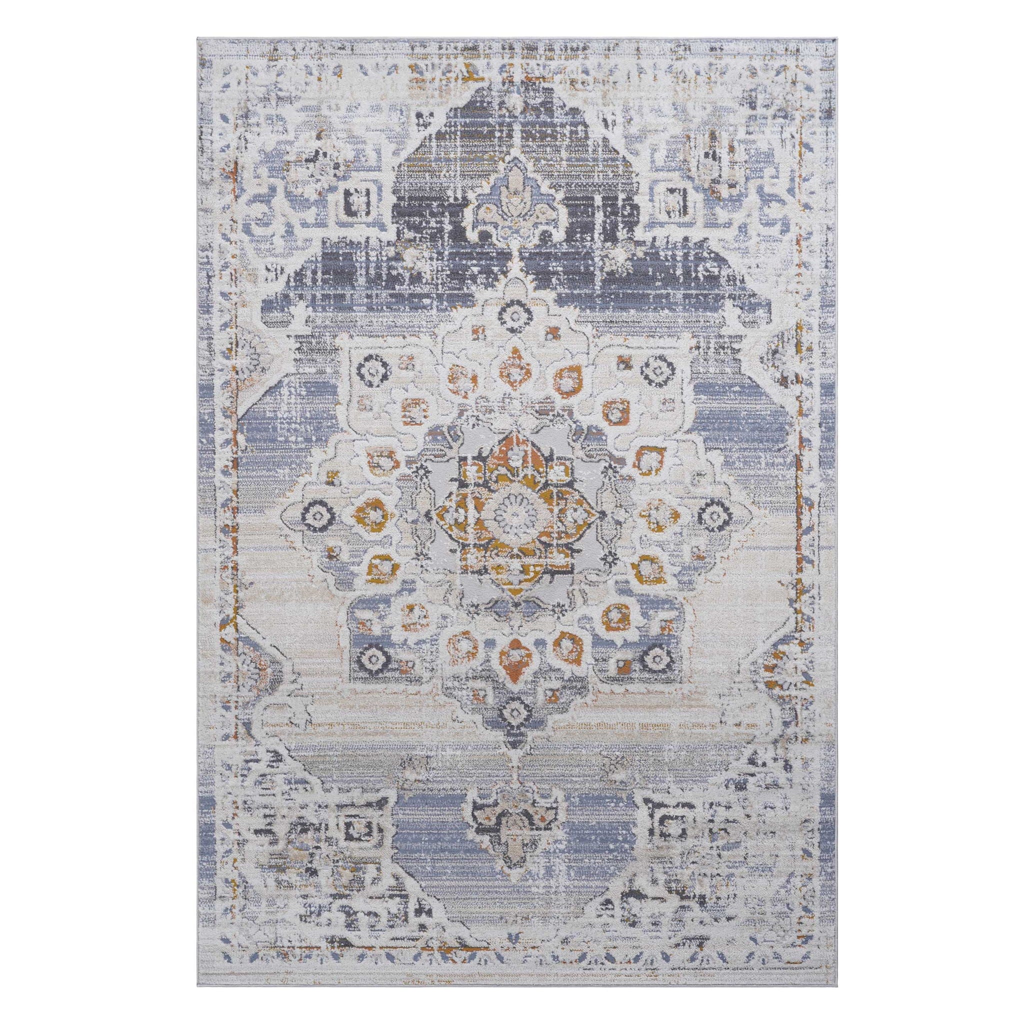 Payas - 6' X 9' Medallion Area Rug - Cream / Gold