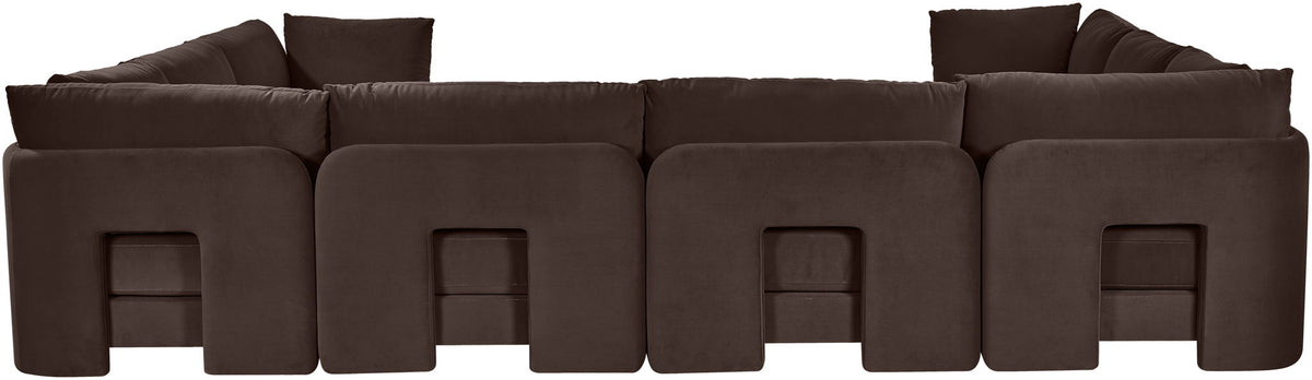 Hammond - Velvet Performance Fabric Upholstered 8 Piece U-Shaped Sectional