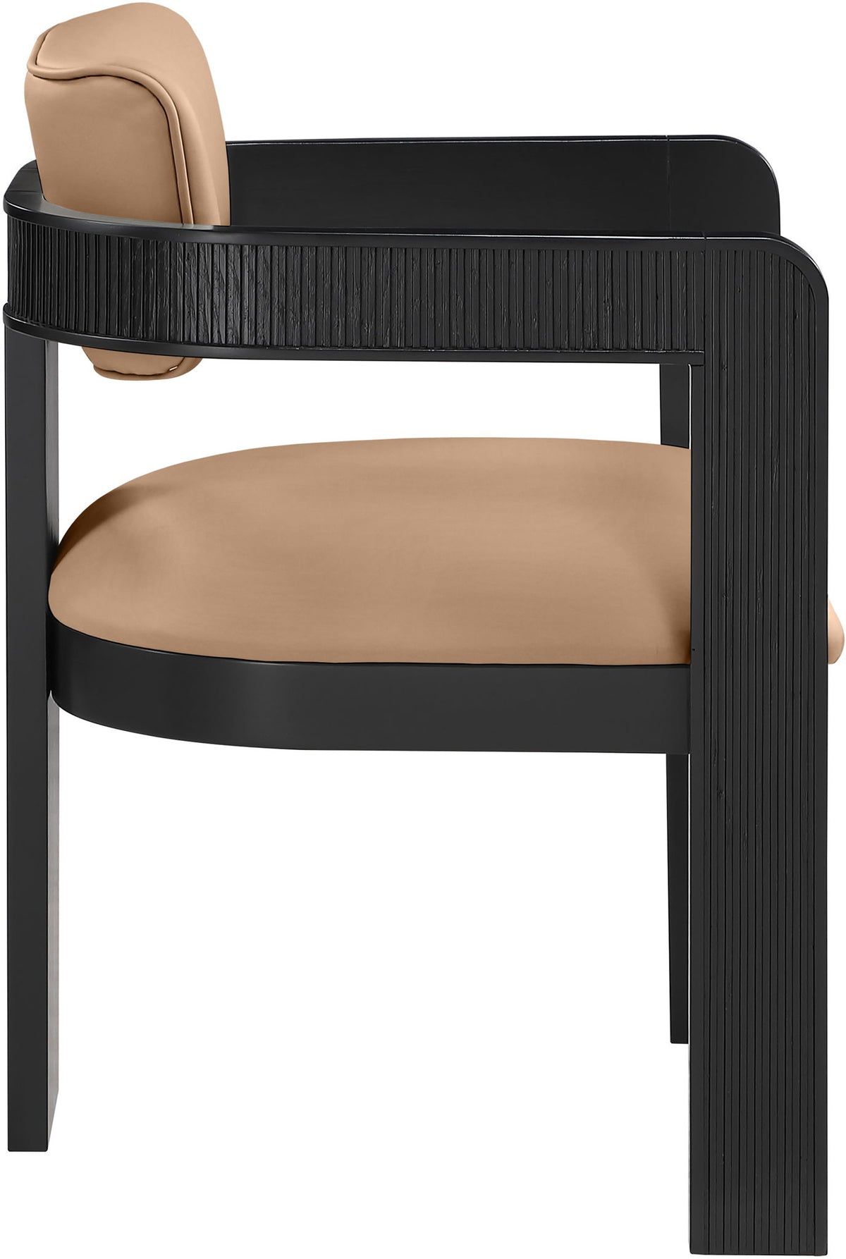 Sacha - Vegan Leather Upholstered Dining Chair With Black Base (Set of 2)