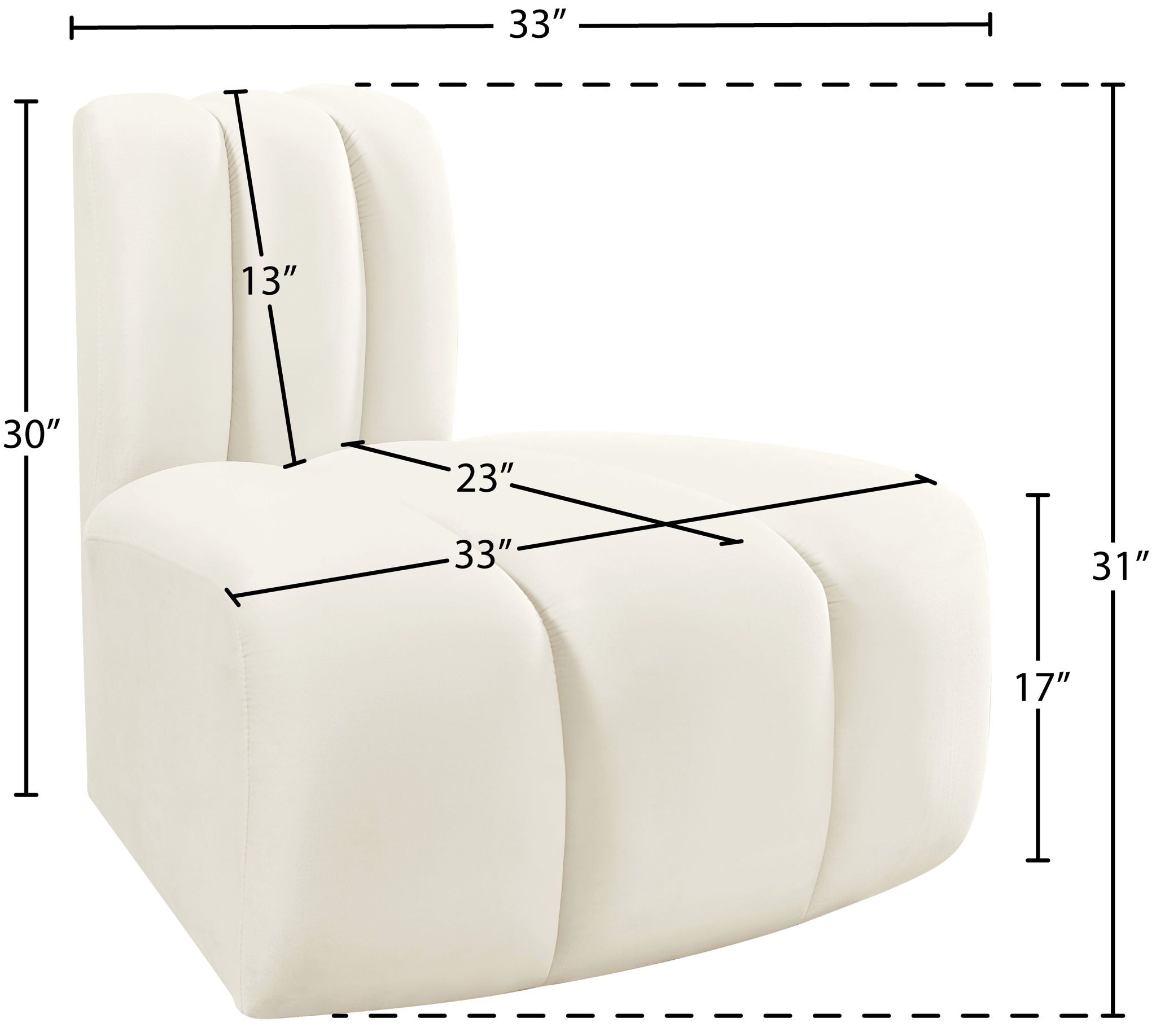 Arc - Velvet Reverse Corner Chair