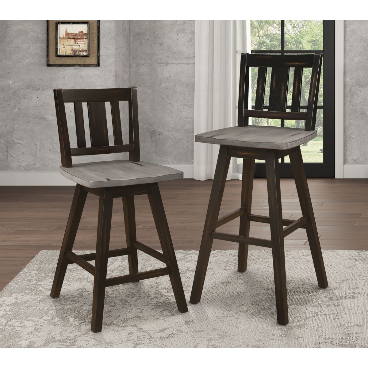 Amsonia - Swivel Pub Height Chair (Set of 2)