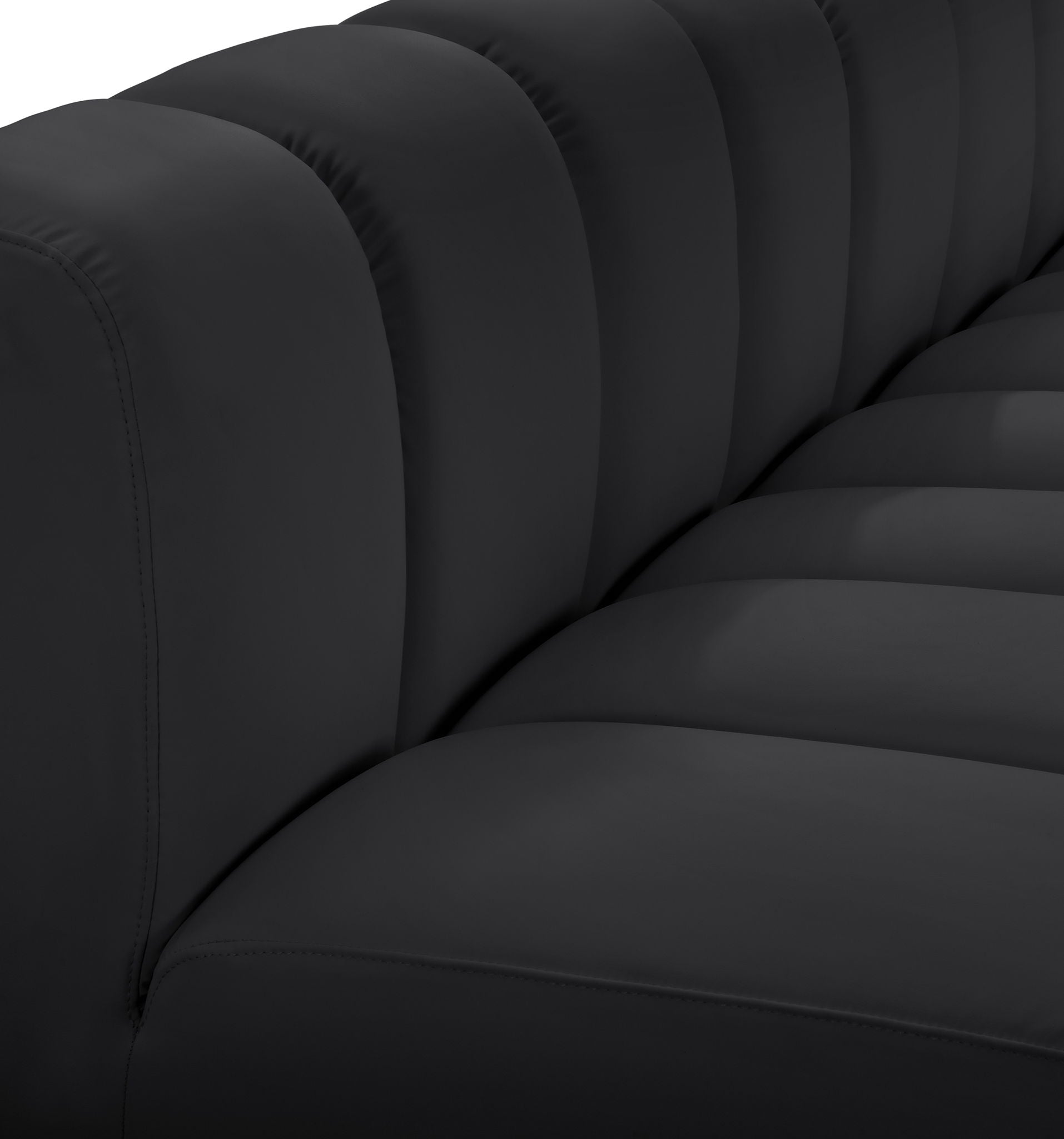 Arc - Faux Leather 3 Piece Modular L-Shaped Sofa