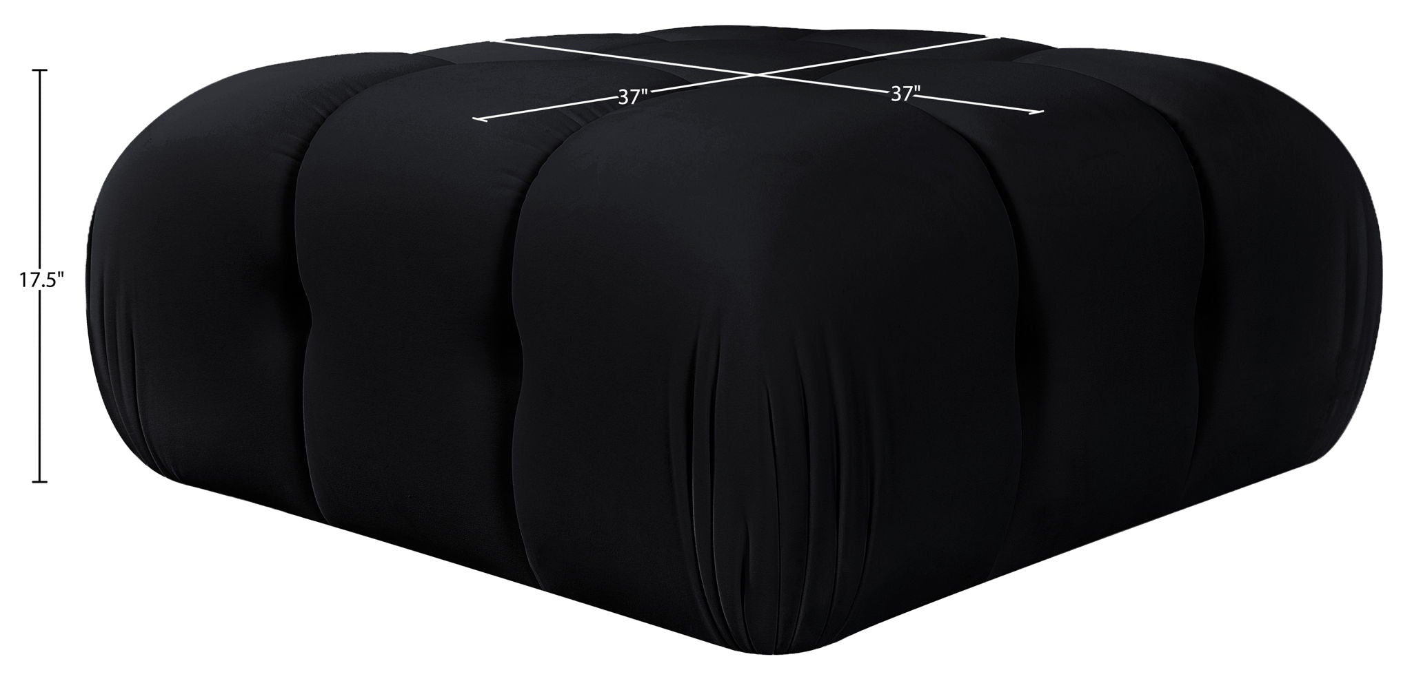 Orin - Velvet Performance Fabric Upholstered Modular Ottoman
