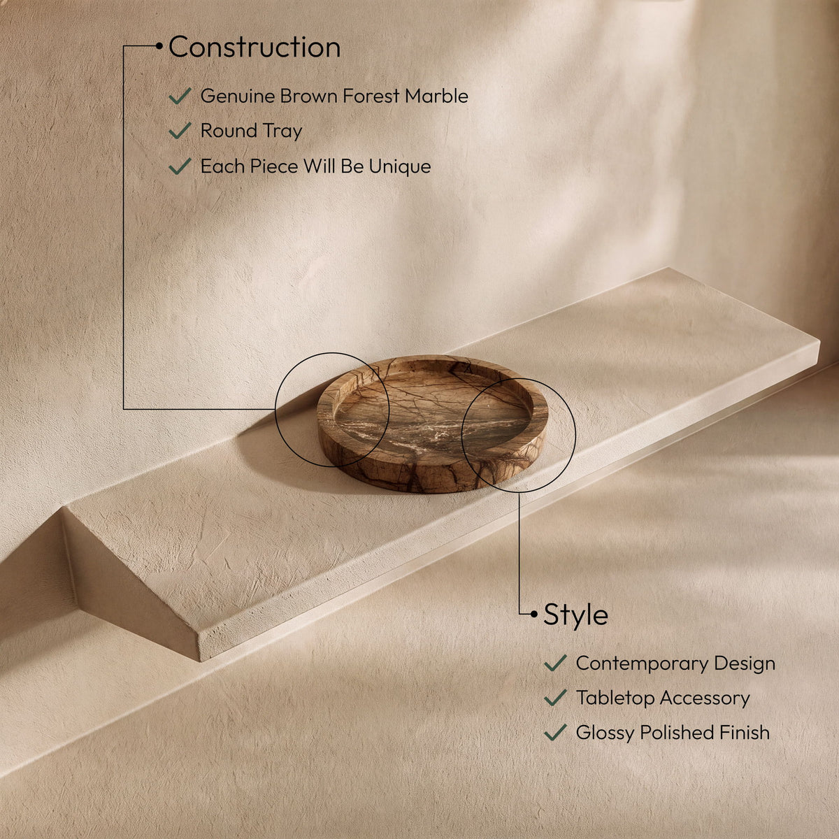 Dimitri - Genuine Marble Tray