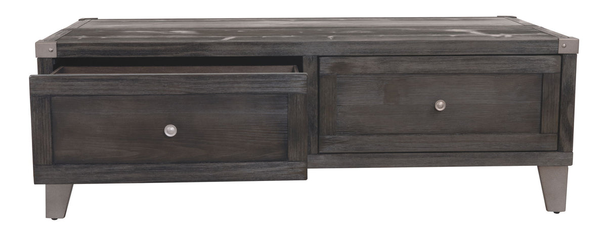 Todoe - Lift Top Cocktail Table - Dark Gray