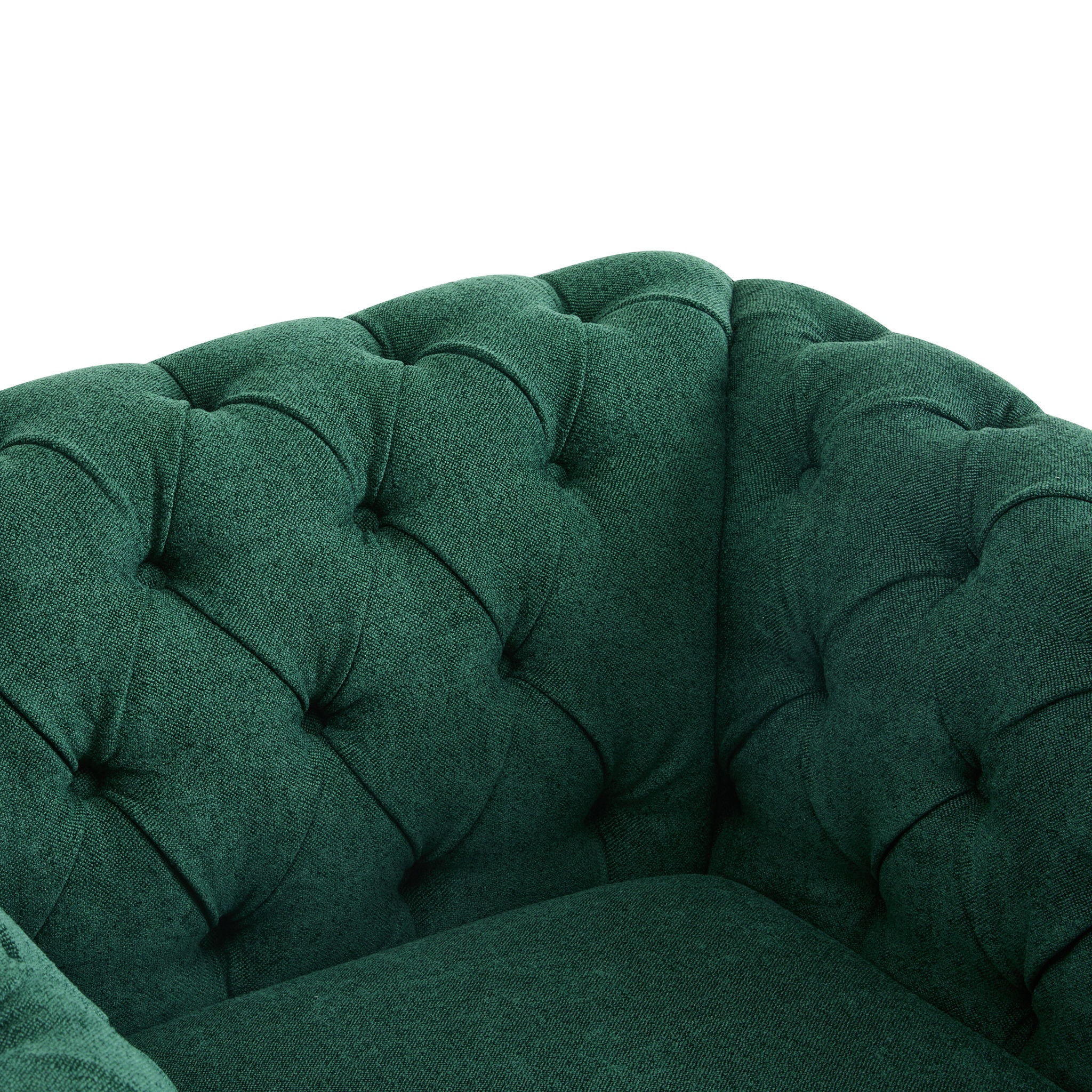 Chesterfield Swivel Club Chair With 360 Degree Rotation - Dark Green