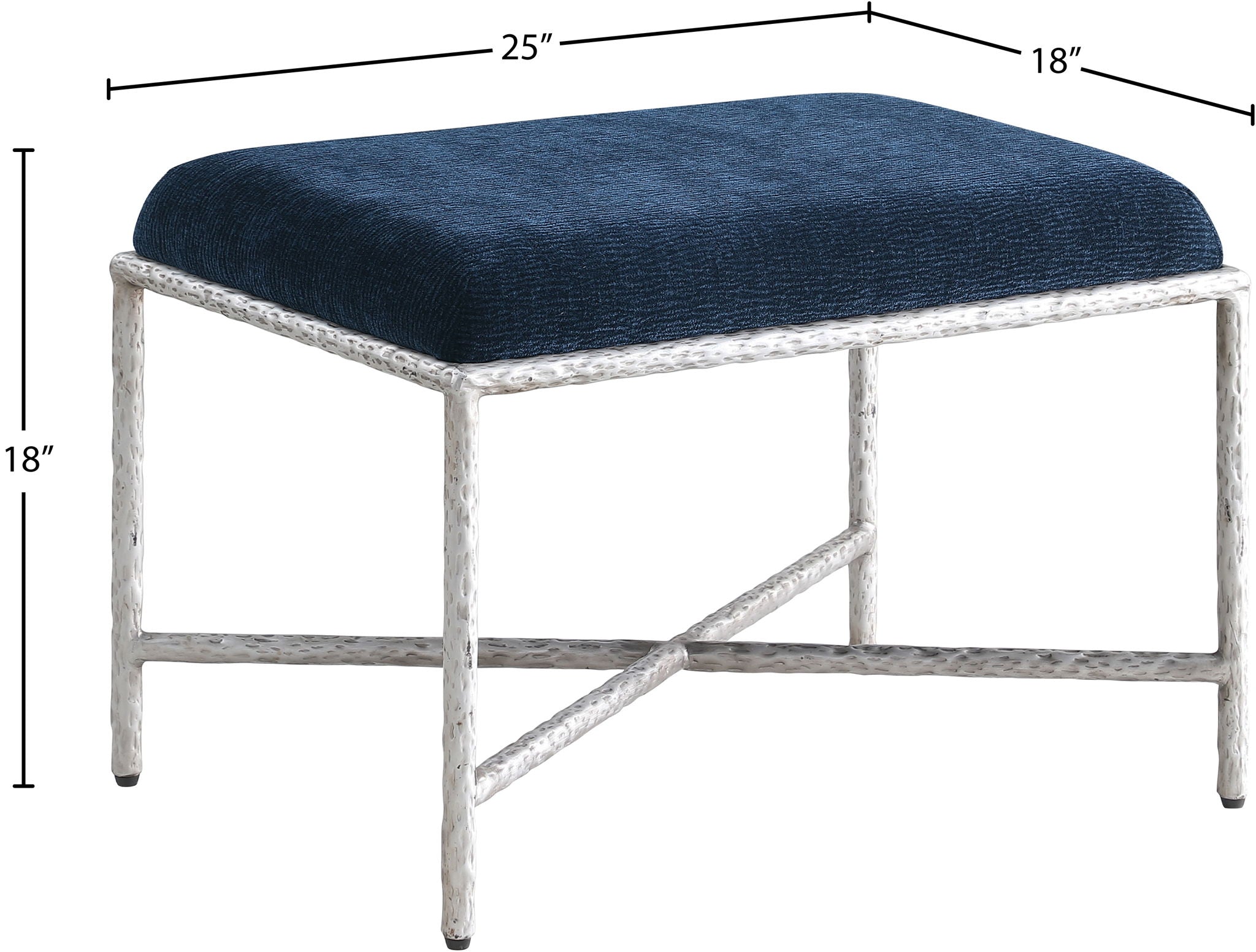 Valley - Bench With Silver Frame