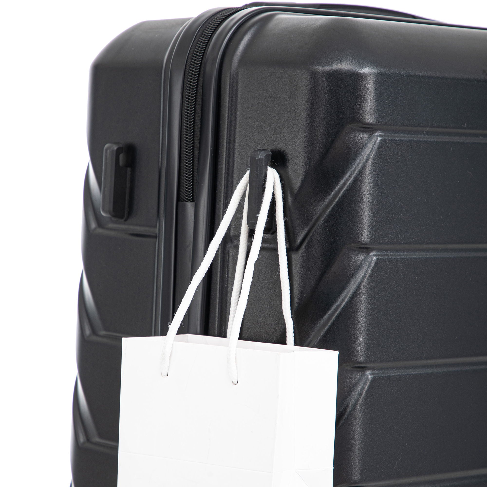 Hard Shell Luggage With Scratch Resistant Surface, 4 Wheels, Combination Lock & Side Hooks