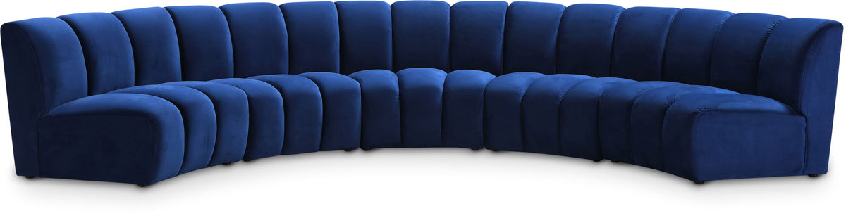 Infinity - 5 Piece Velvet Modular Sectional