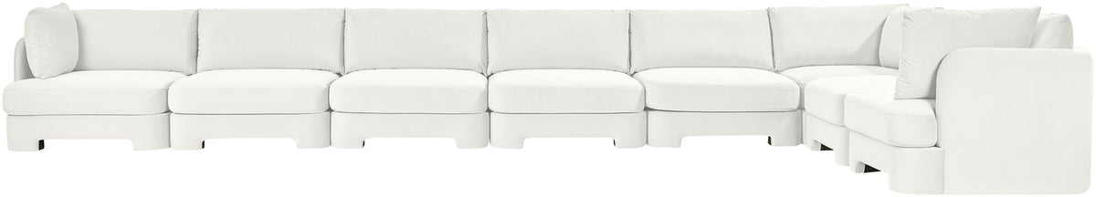 Hammond - Velvet Performance Fabric Upholstered 8 Piece L-Shaped Sectional