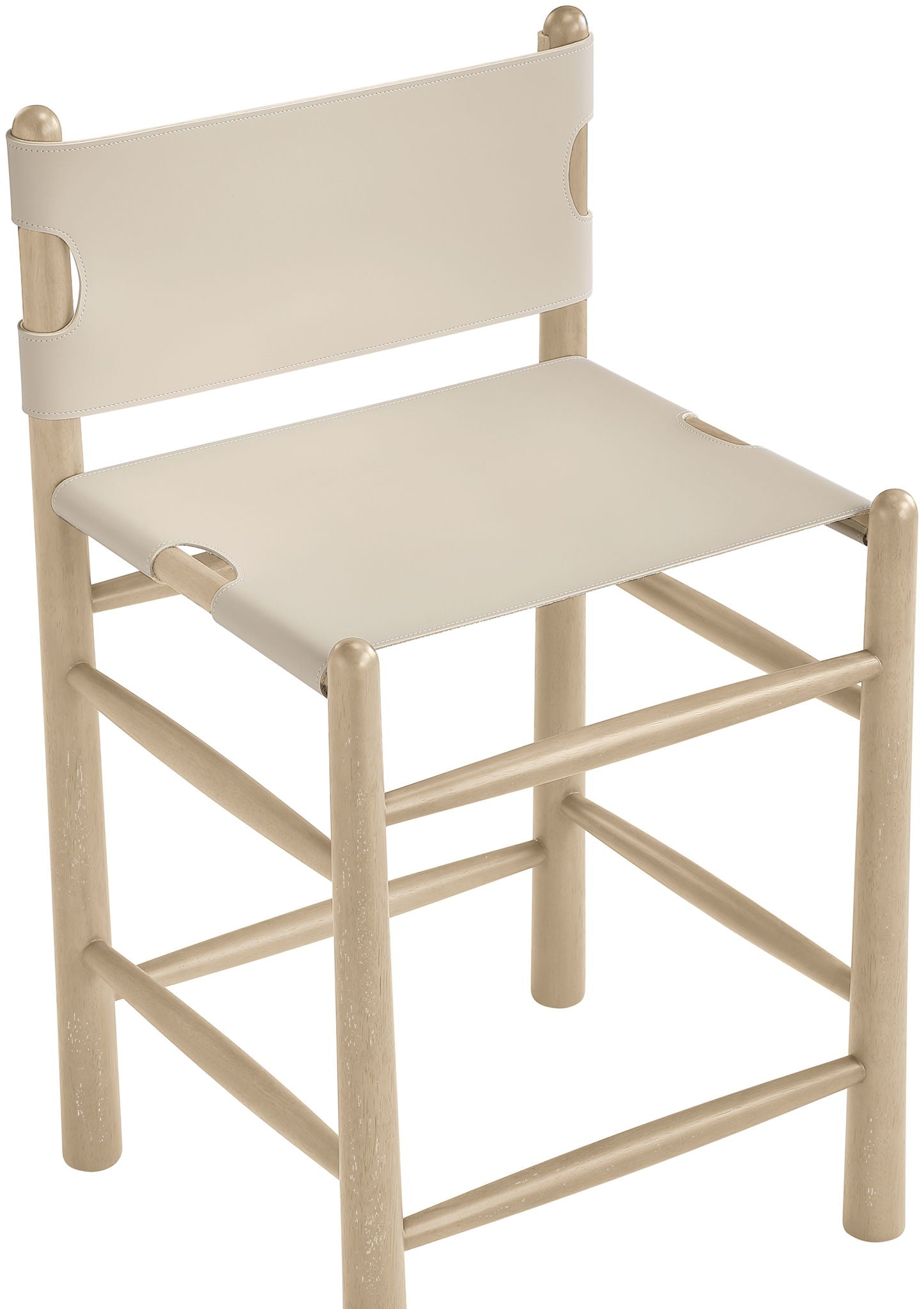 Santos - Upholstered Counter Stool With Stained Natural Base