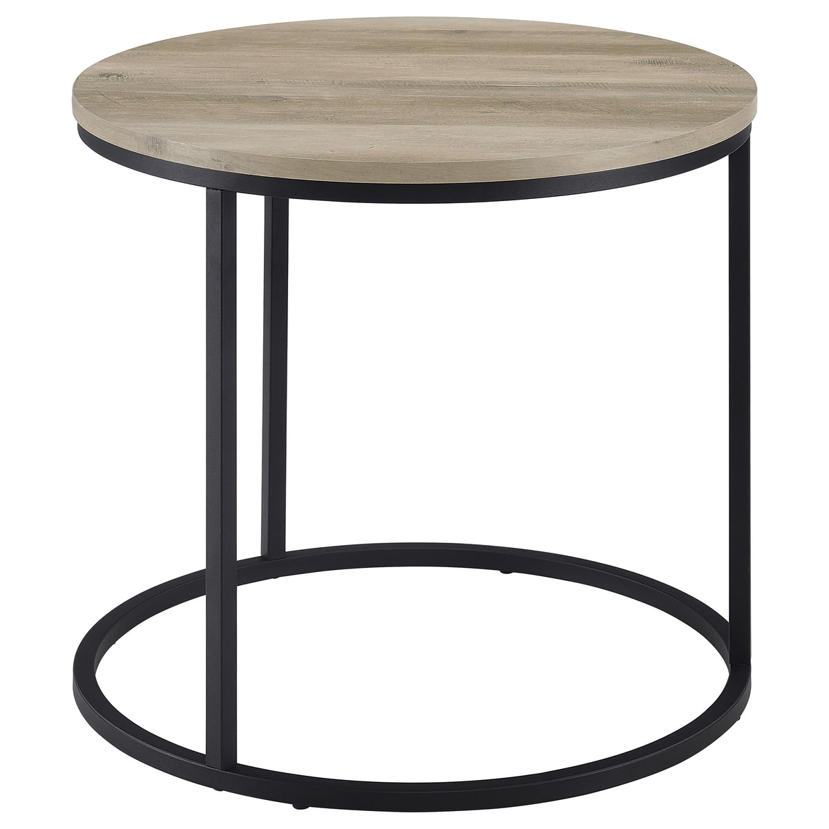 Lainey Round Occasional Side End Table Distressed Pine