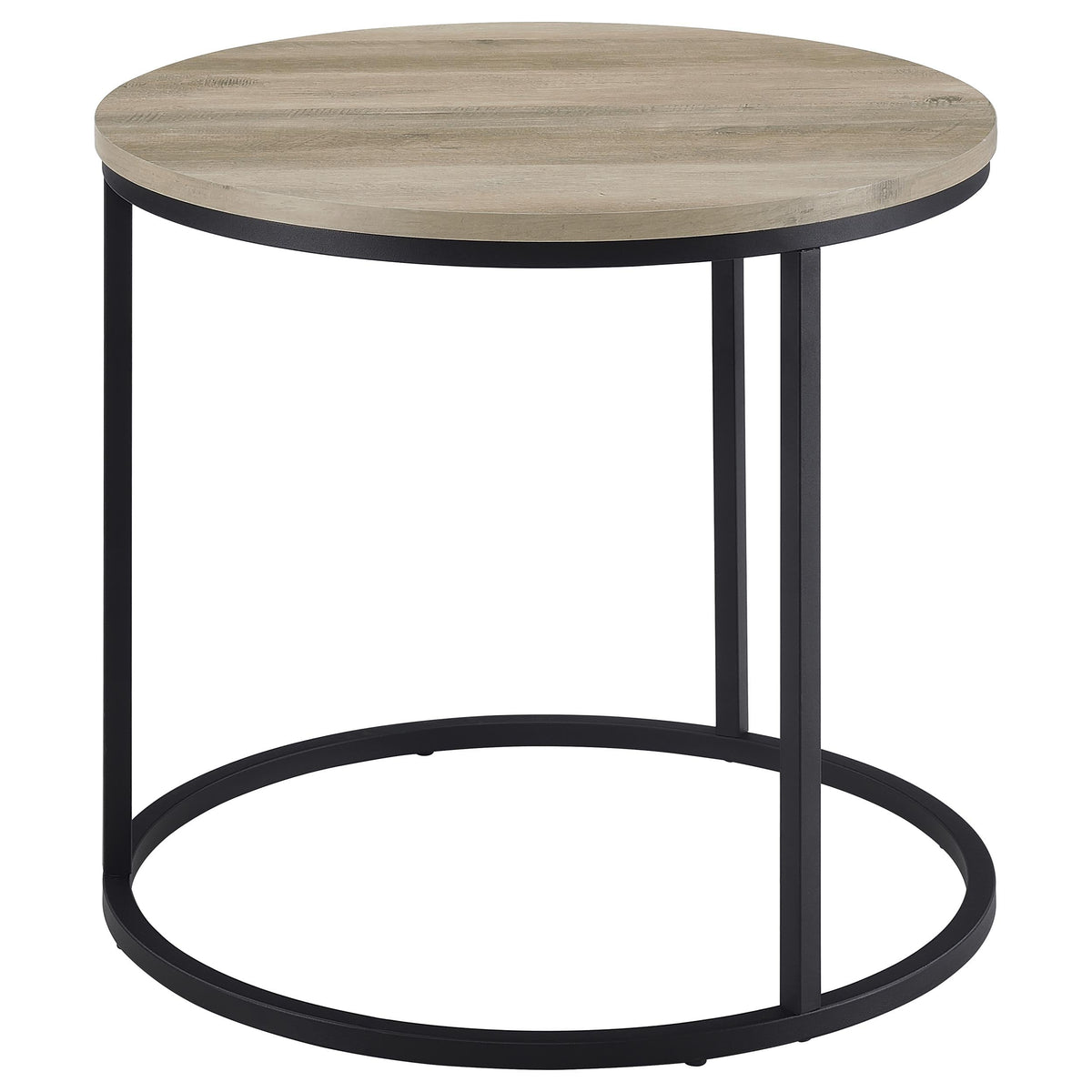 Lainey Round Occasional Side End Table Distressed Pine