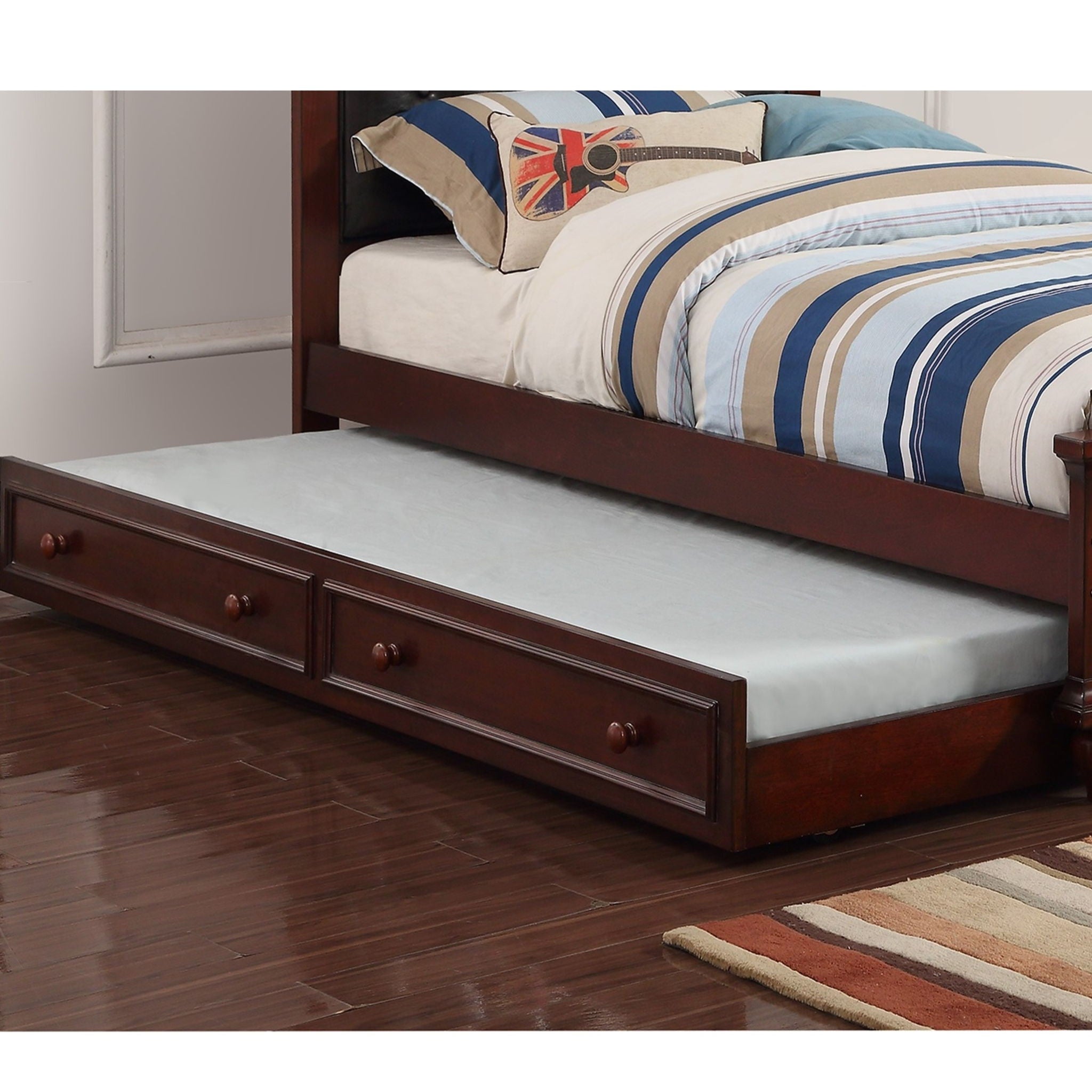 Contemporary Style Bed With Trundle