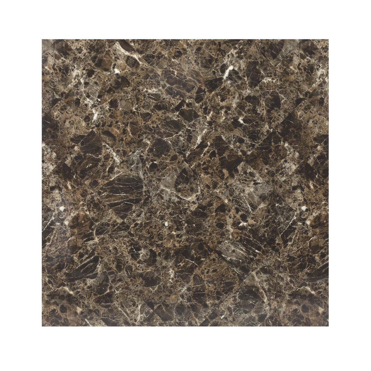 Tempe - Counter Height Table With Faux Marble Top - Brown / Black