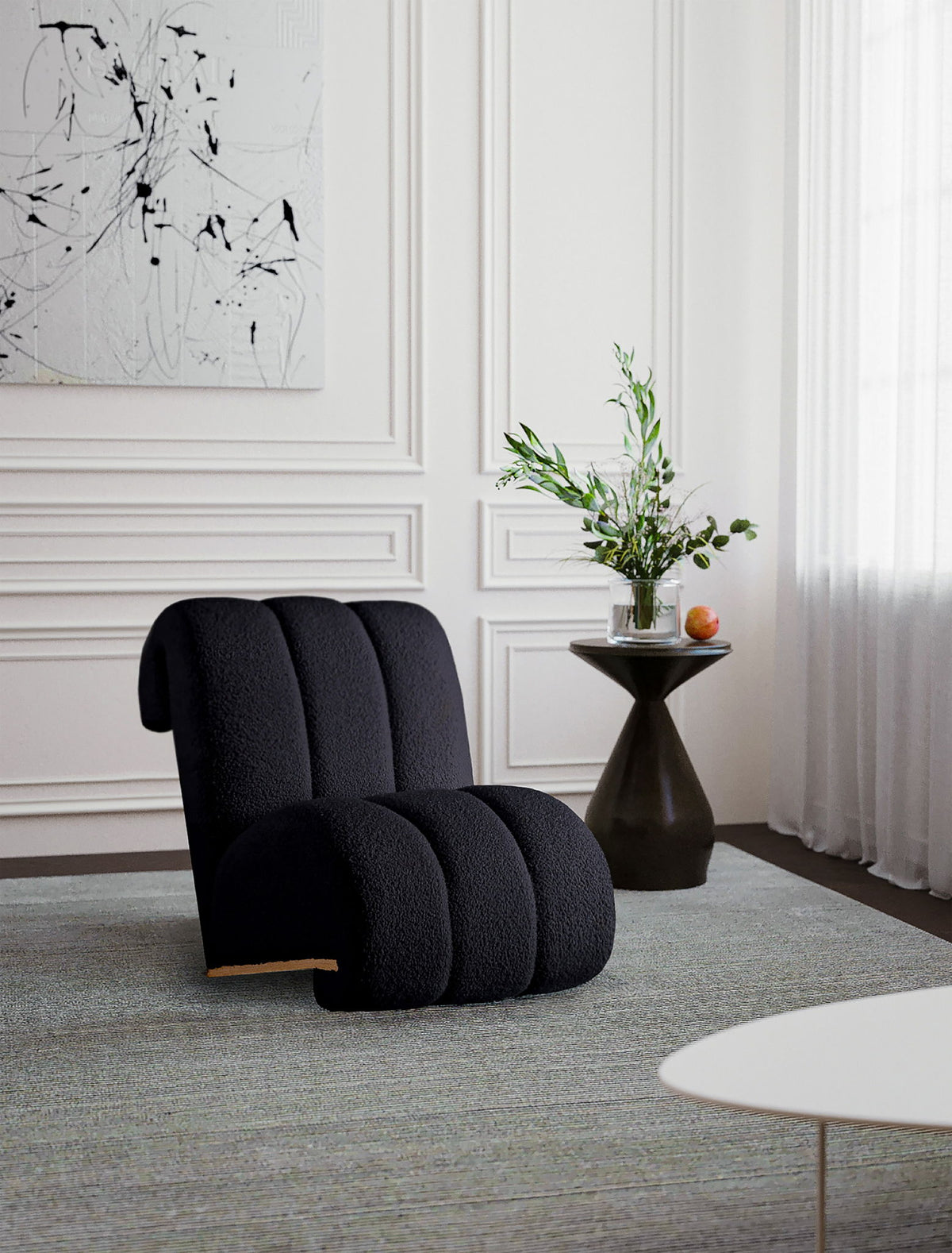 Swoon - Accent Chair With Natural Base