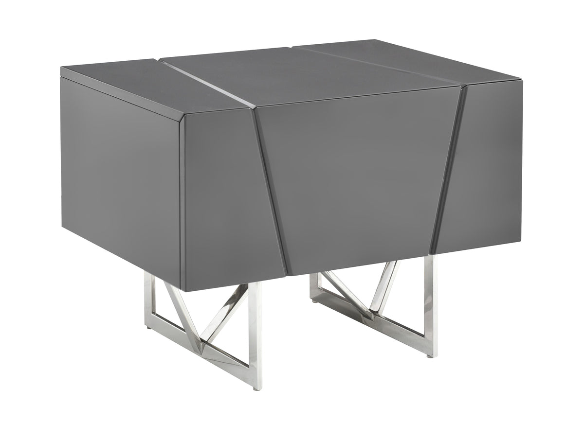 Chrysler Modern Grey Nightstand