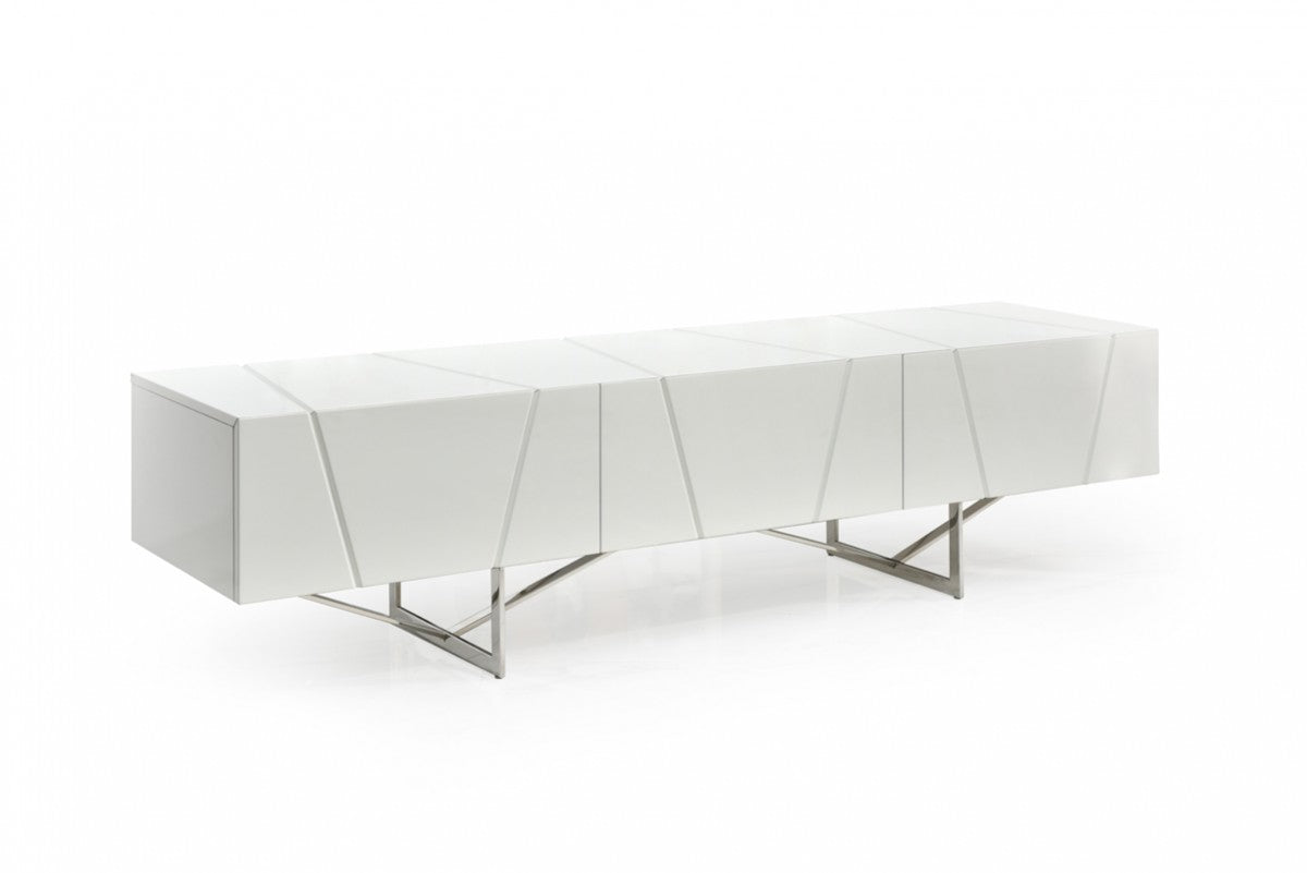 Chrysler Modern White TV Stand