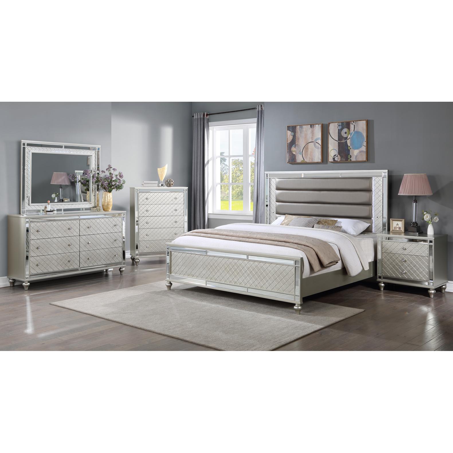 Crown Mark Cristian King Upholstered Bed B1680-K-HB/B1680-K-FB/B1680-KQ-RAIL IMAGE 3