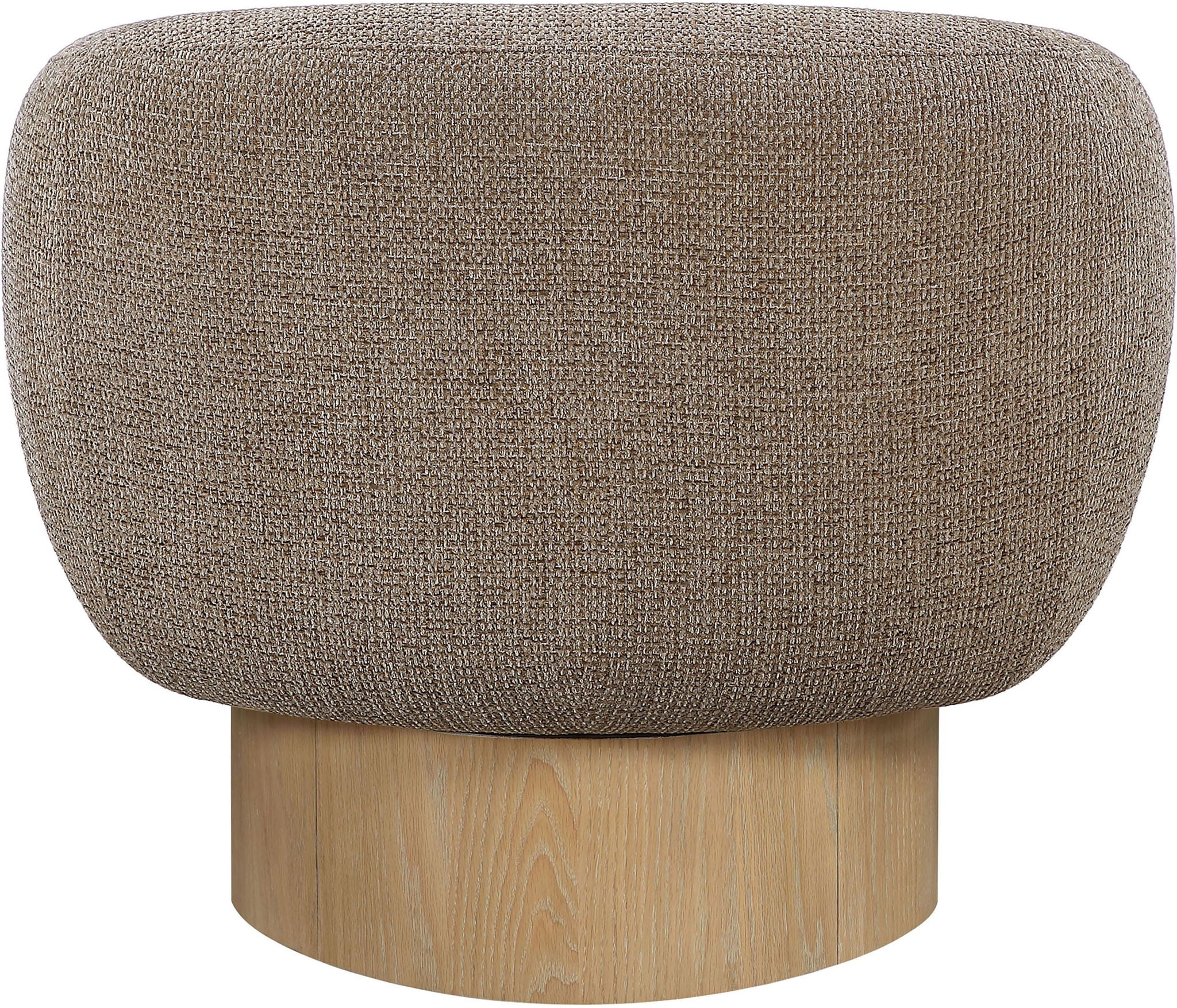 Avella - Interwoven Fabric Swivel Accent Chair - Light Brown Base
