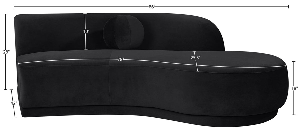 Avra - 86" Velvet Performance Fabric Upholstered Sofa