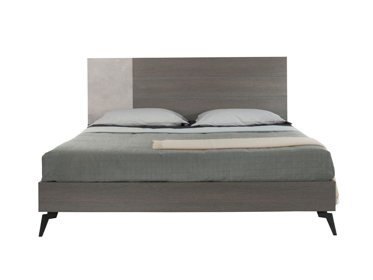 Palermo Italian Modern Faux Concrete & Grey Bed