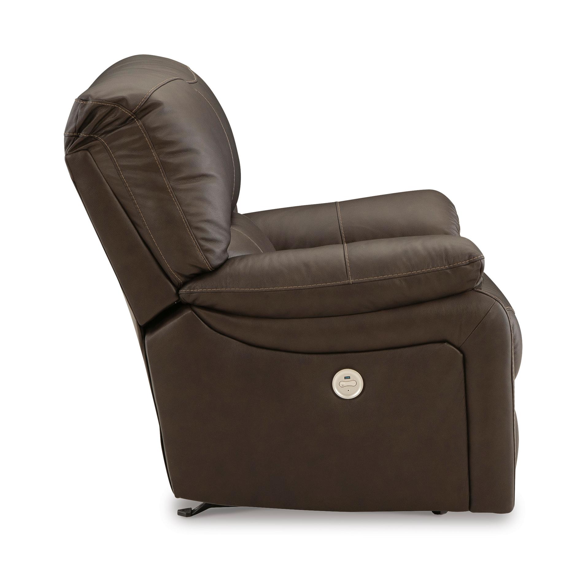 Signature Design by Ashley Leesworth Power Rocker Leather Match Recliner U4380898 IMAGE 4