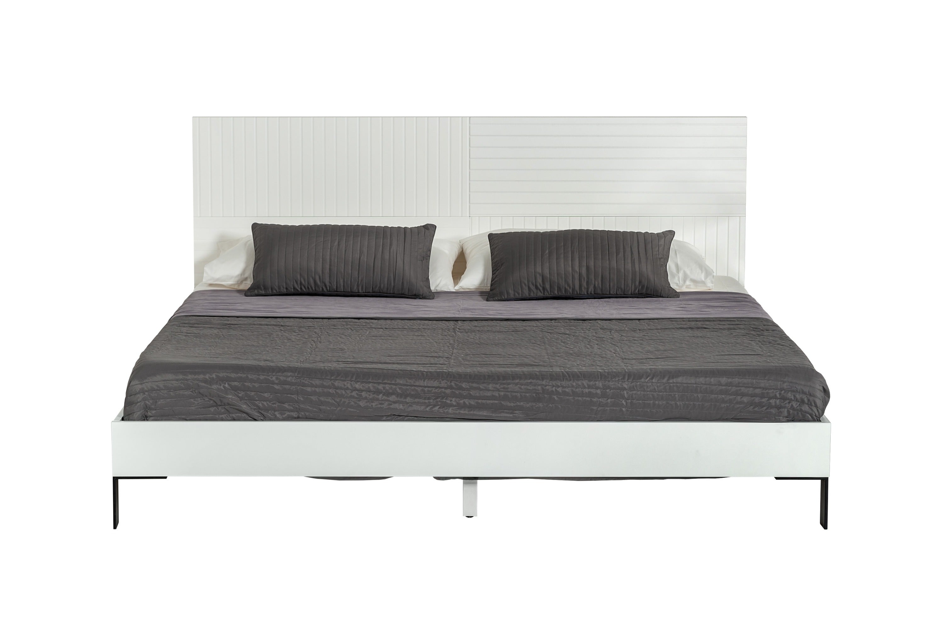 Nova Domus Valencia Contemporary White Bed
