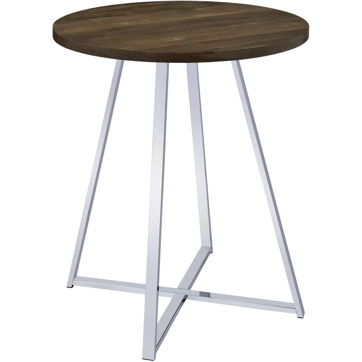 Coaster Furniture Round Pub Height Dining Table with Pedestal Base 183516 IMAGE 1