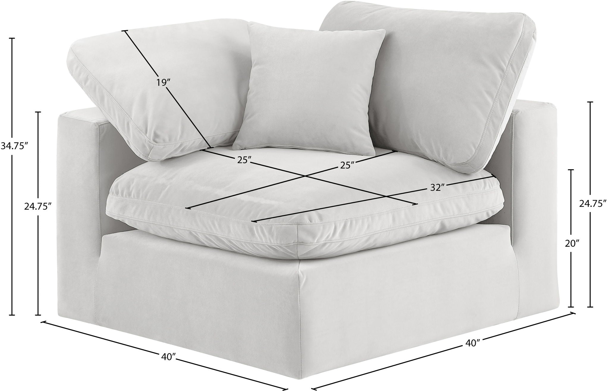 Comfy - Velvet Corner Chair