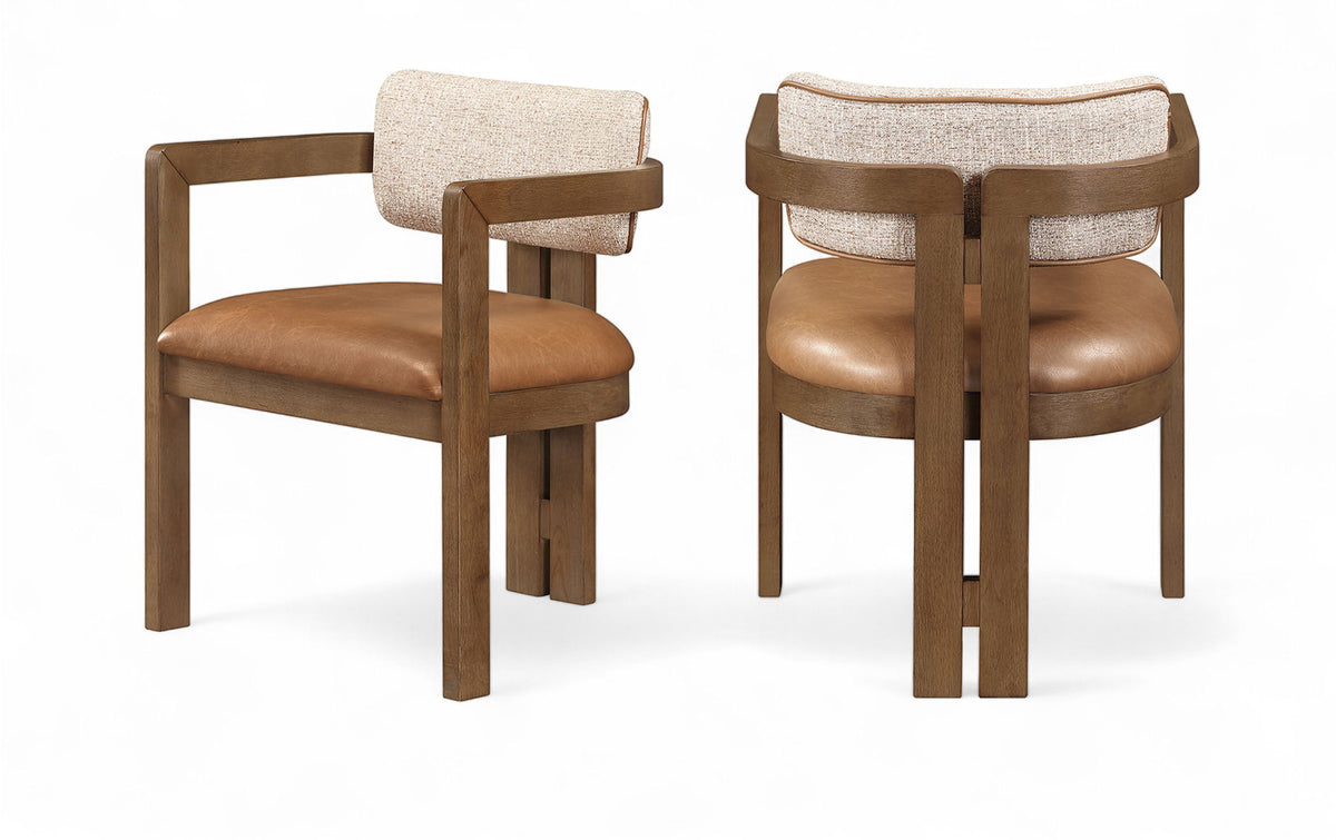 Ravina - Upholstered Dining Chair With Stained Brown Base (Set of 2)