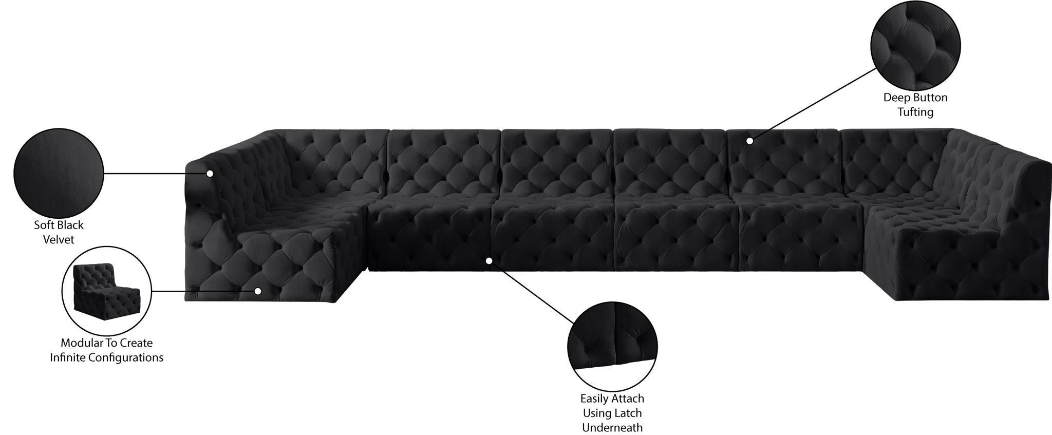 Tuft - 8 Piece Modular Sectional