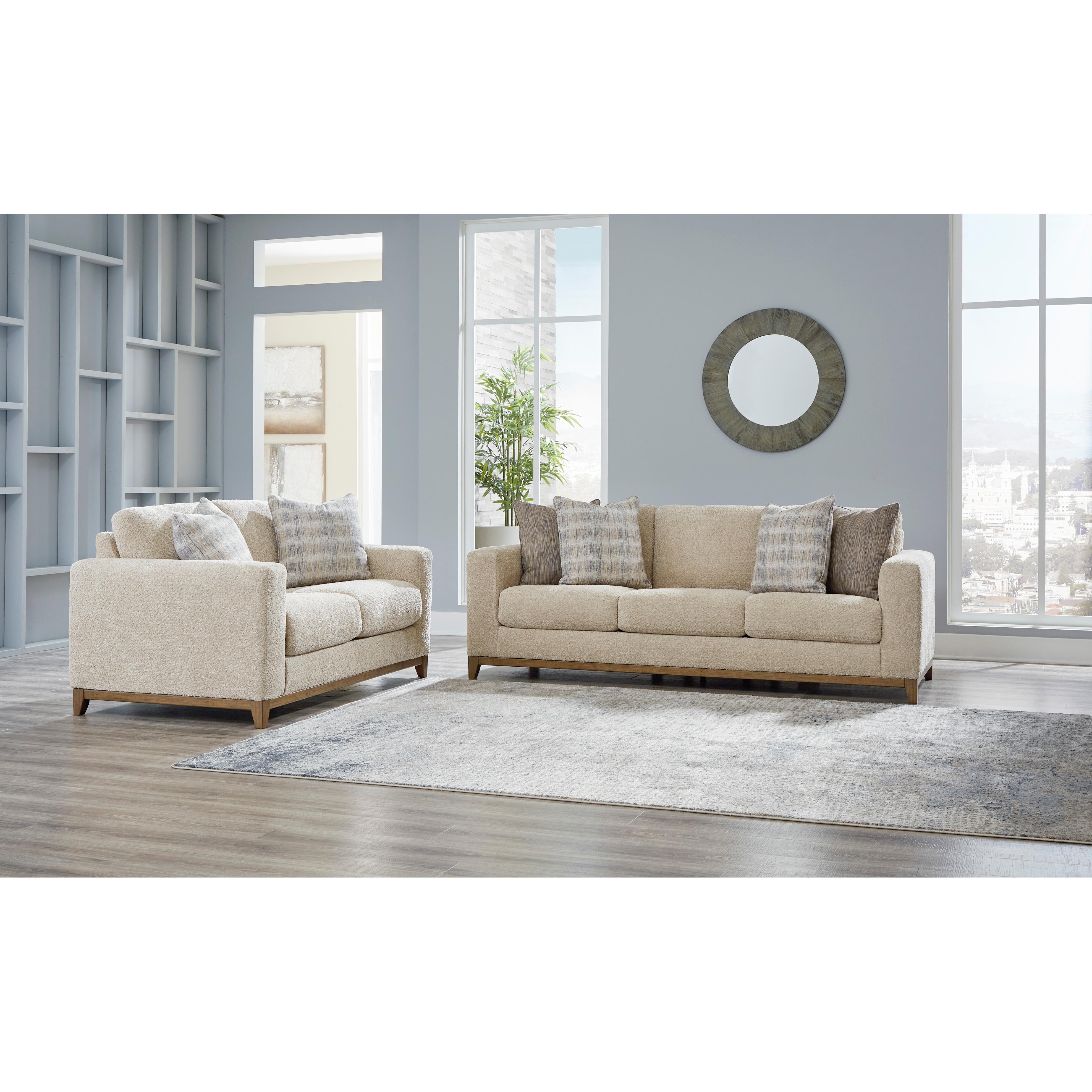 Signature Design by Ashley Parklynn Stationary Fabric Loveseat 4890235 IMAGE 7