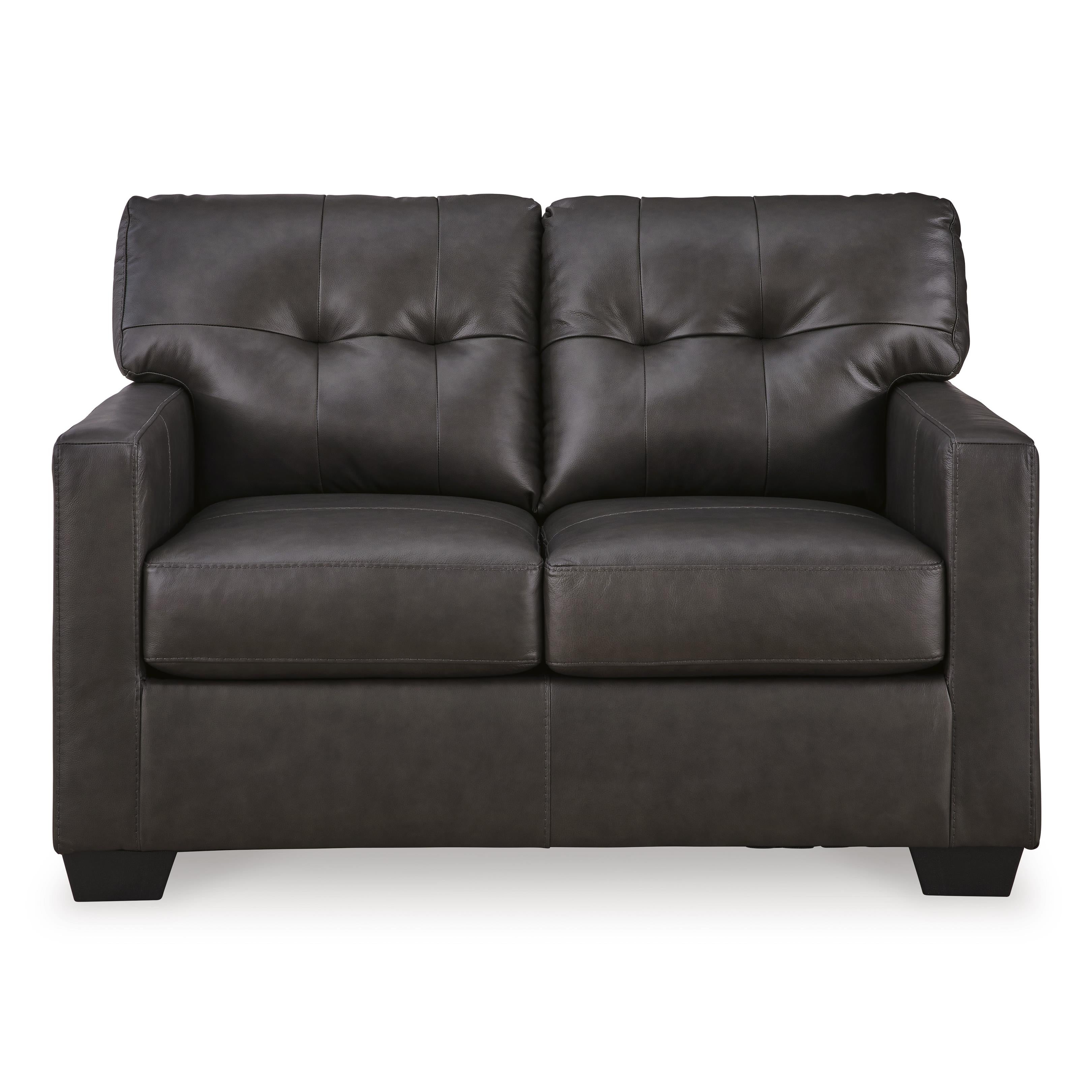 Signature Design by Ashley Belziani Stationary Leather Match Loveseat 5470635 IMAGE 2